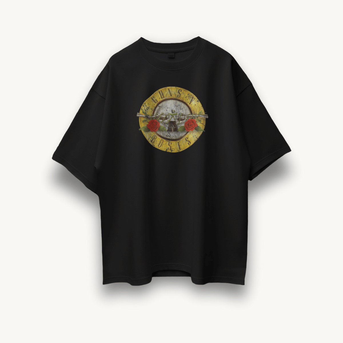 Guns N' Roses Vintage Logo Black Oversized Tee – The Noise Culture Guns N' Roses Vintage Logo Black Oversized Tee – The Noise Culture