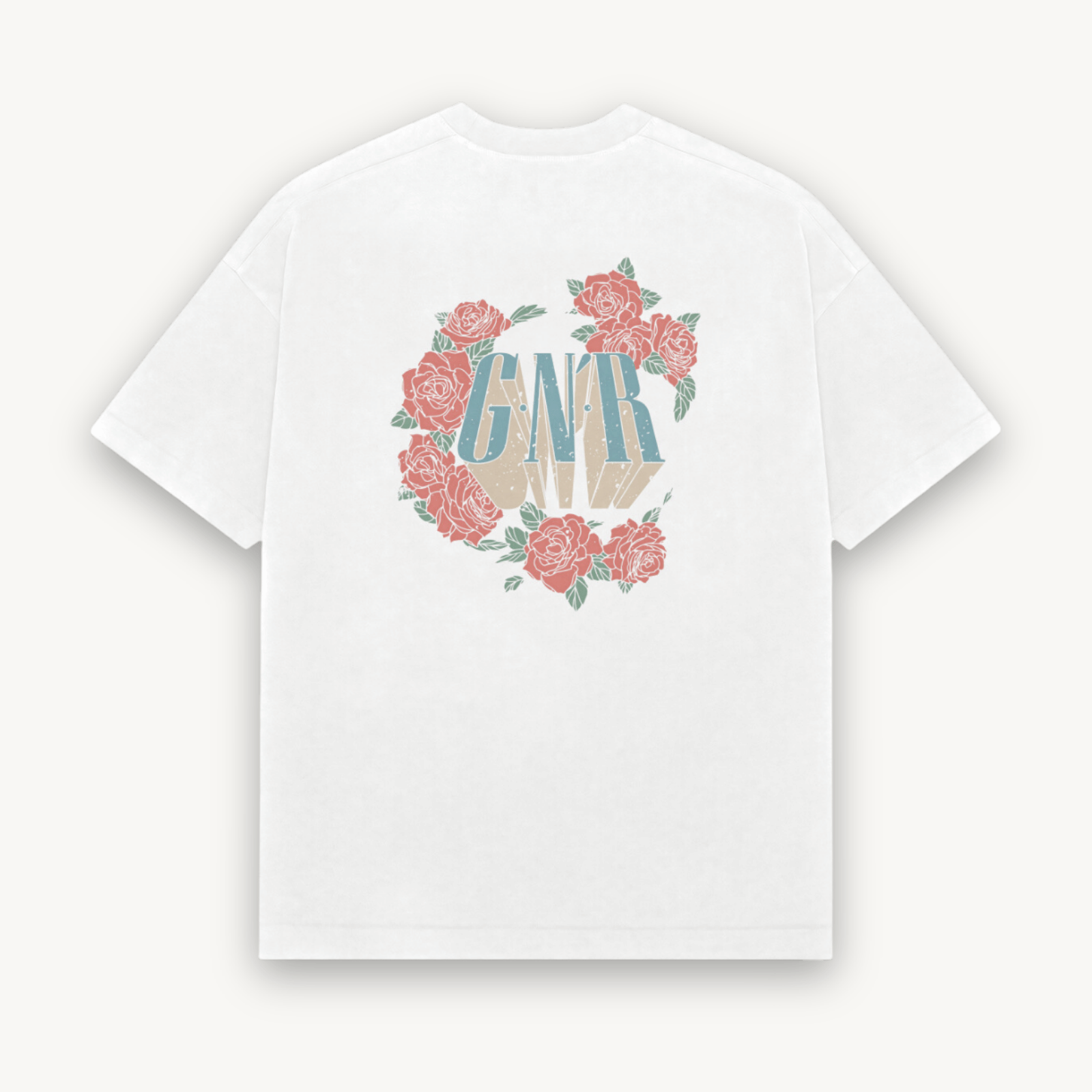 Guns N' Roses Logo White Relaxed Tee