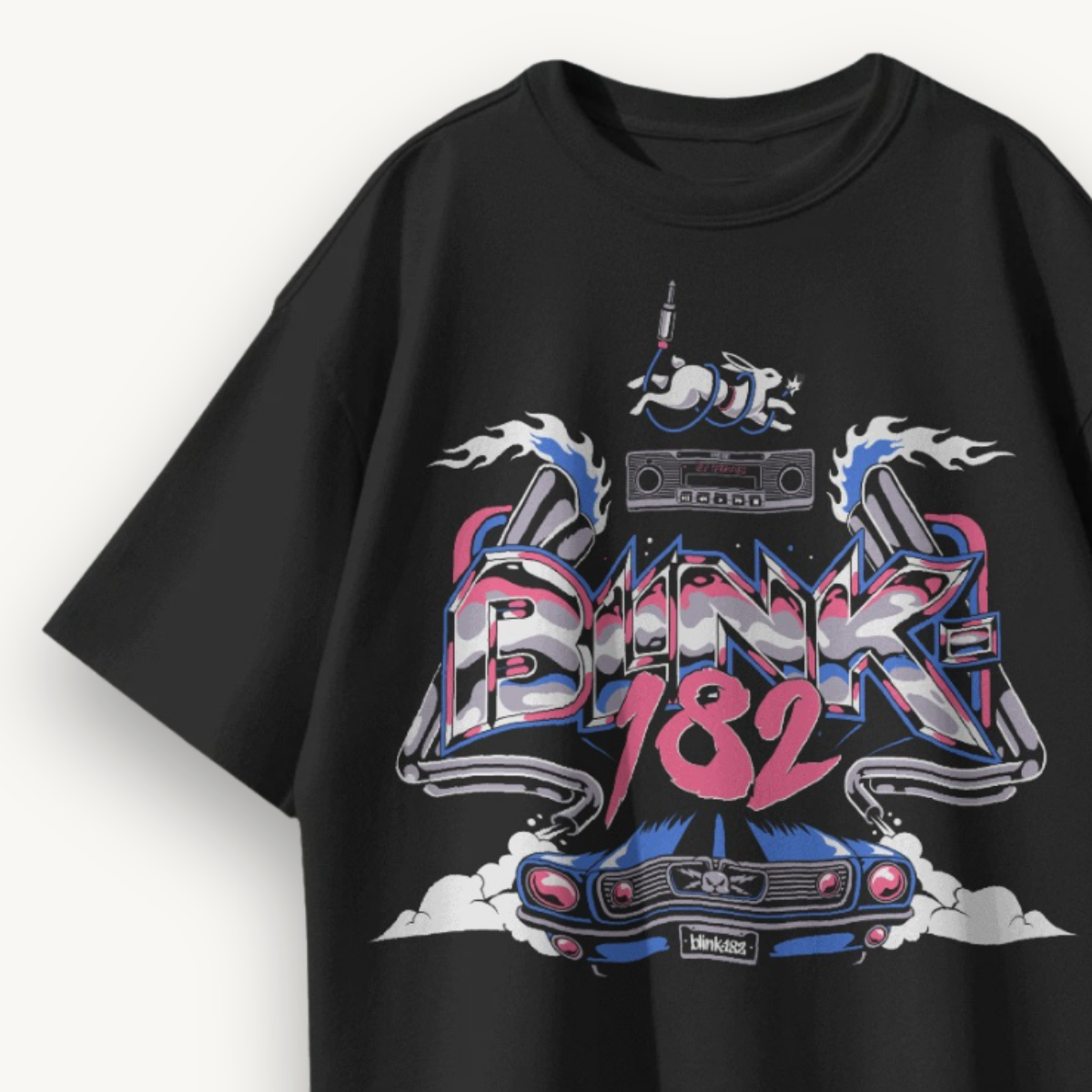 Blink-182 Midnight Highway Black Oversized Tee