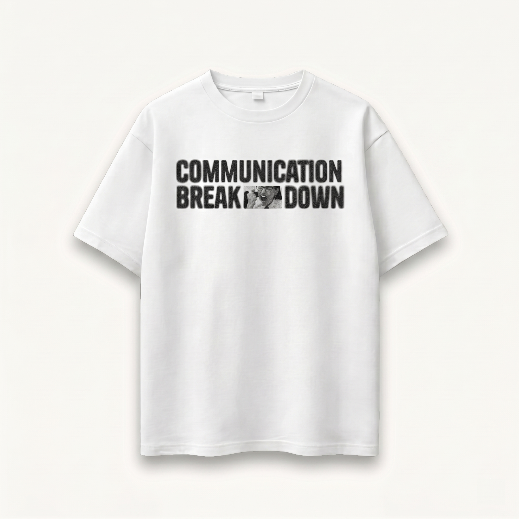 TNC Communication Breakdown Static White Relaxed Tee