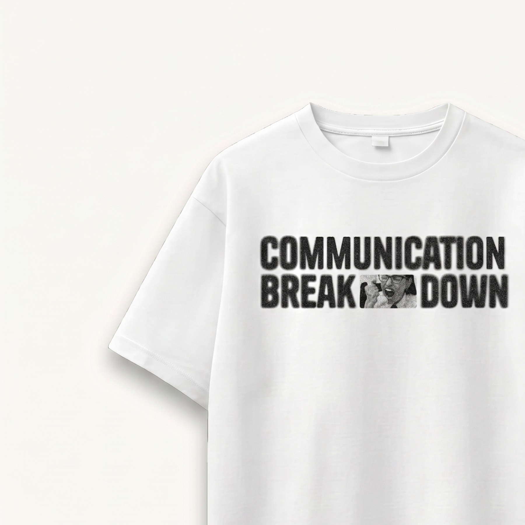 TNC Communication Breakdown Static White Relaxed Tee