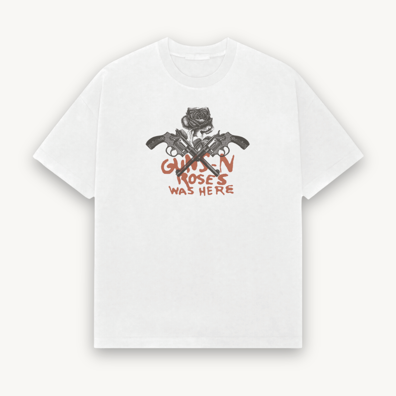 Guns N' Roses Revolvers White Relaxed Tee