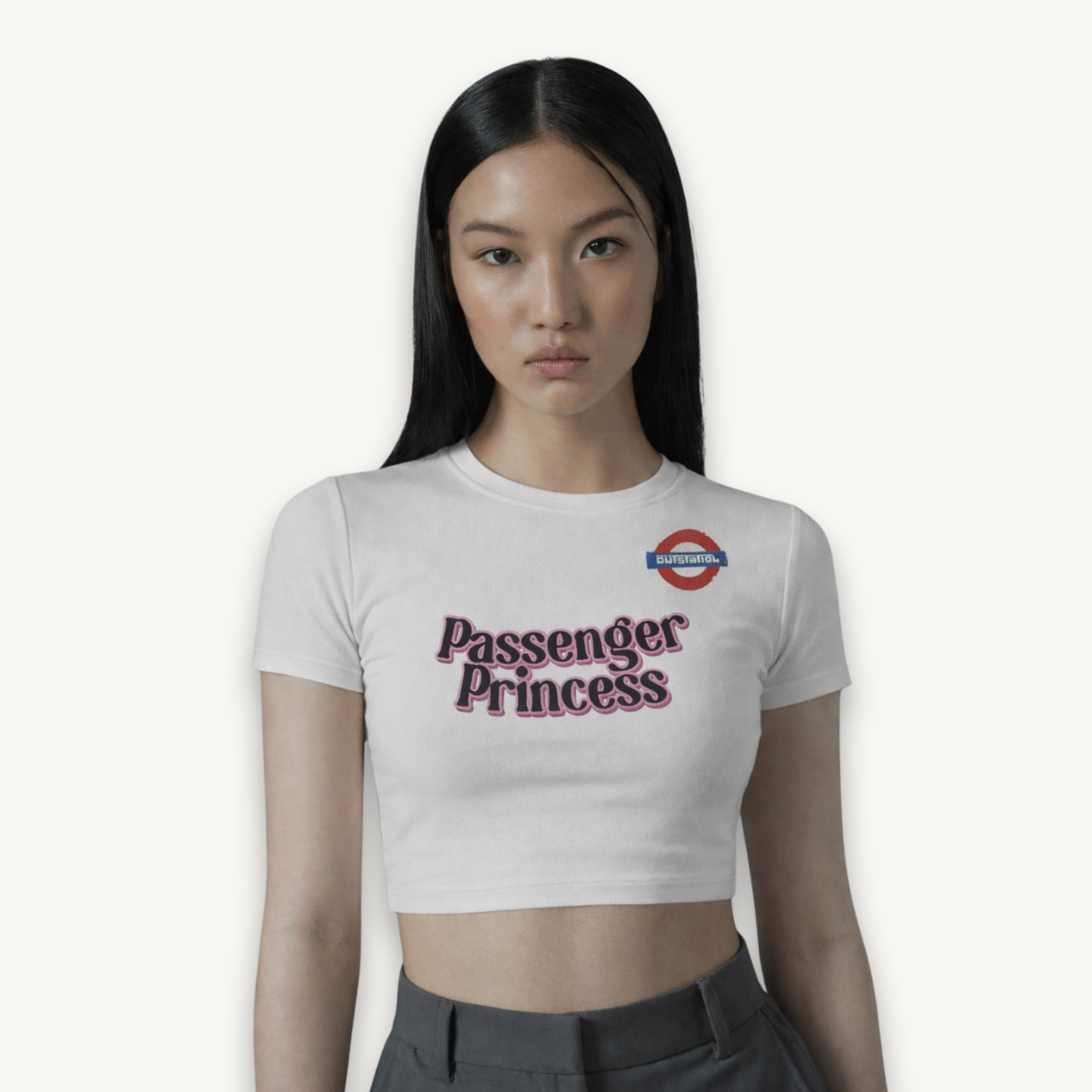 OutStation Passenger Princess White Crop Top