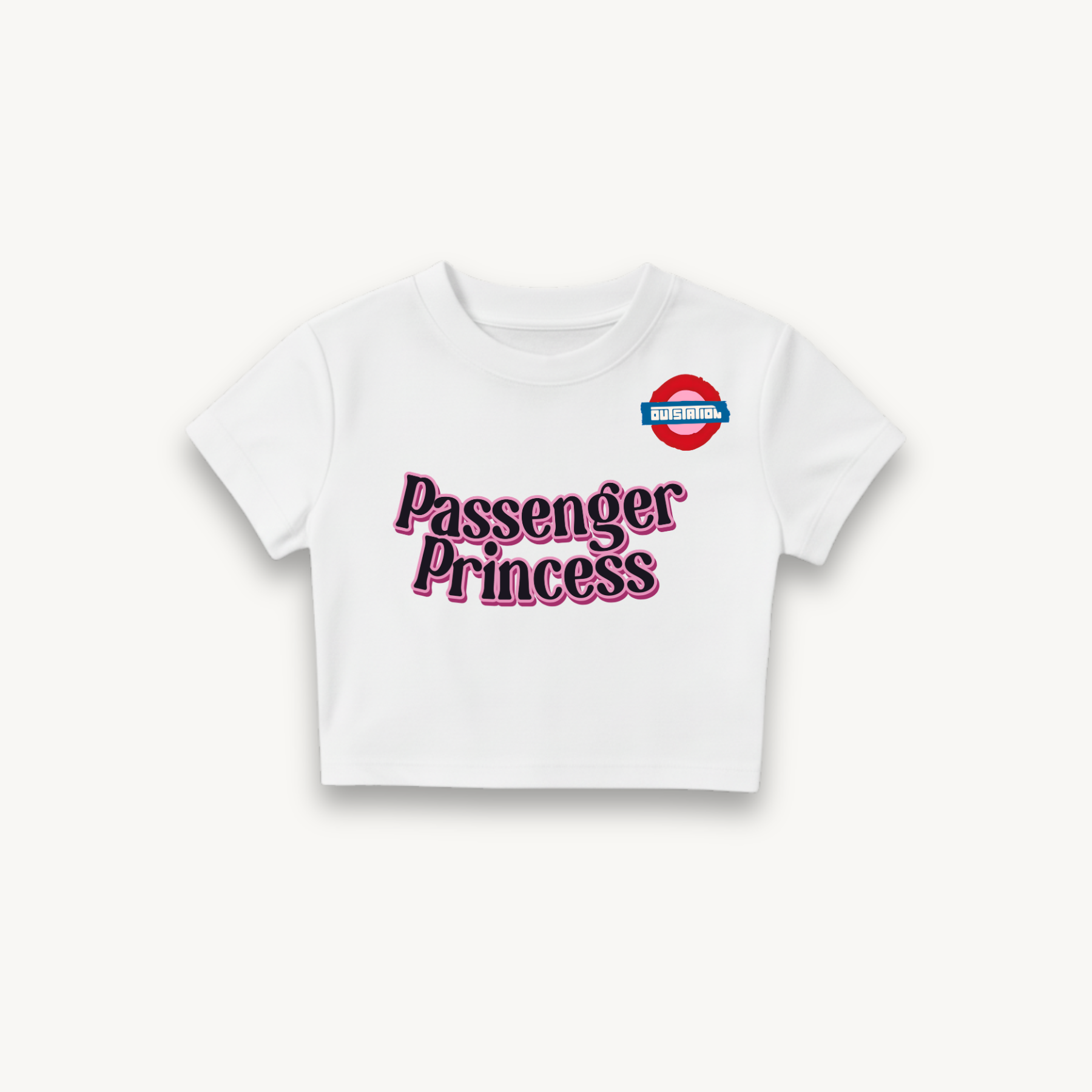 OutStation Passenger Princess White Crop Top