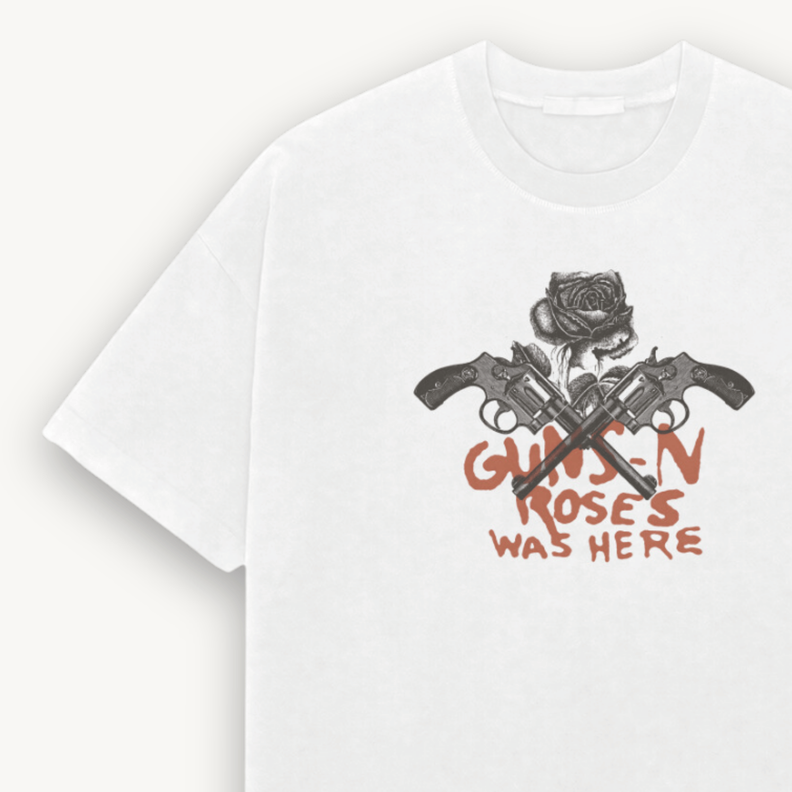 Guns N' Roses Revolvers White Relaxed Tee