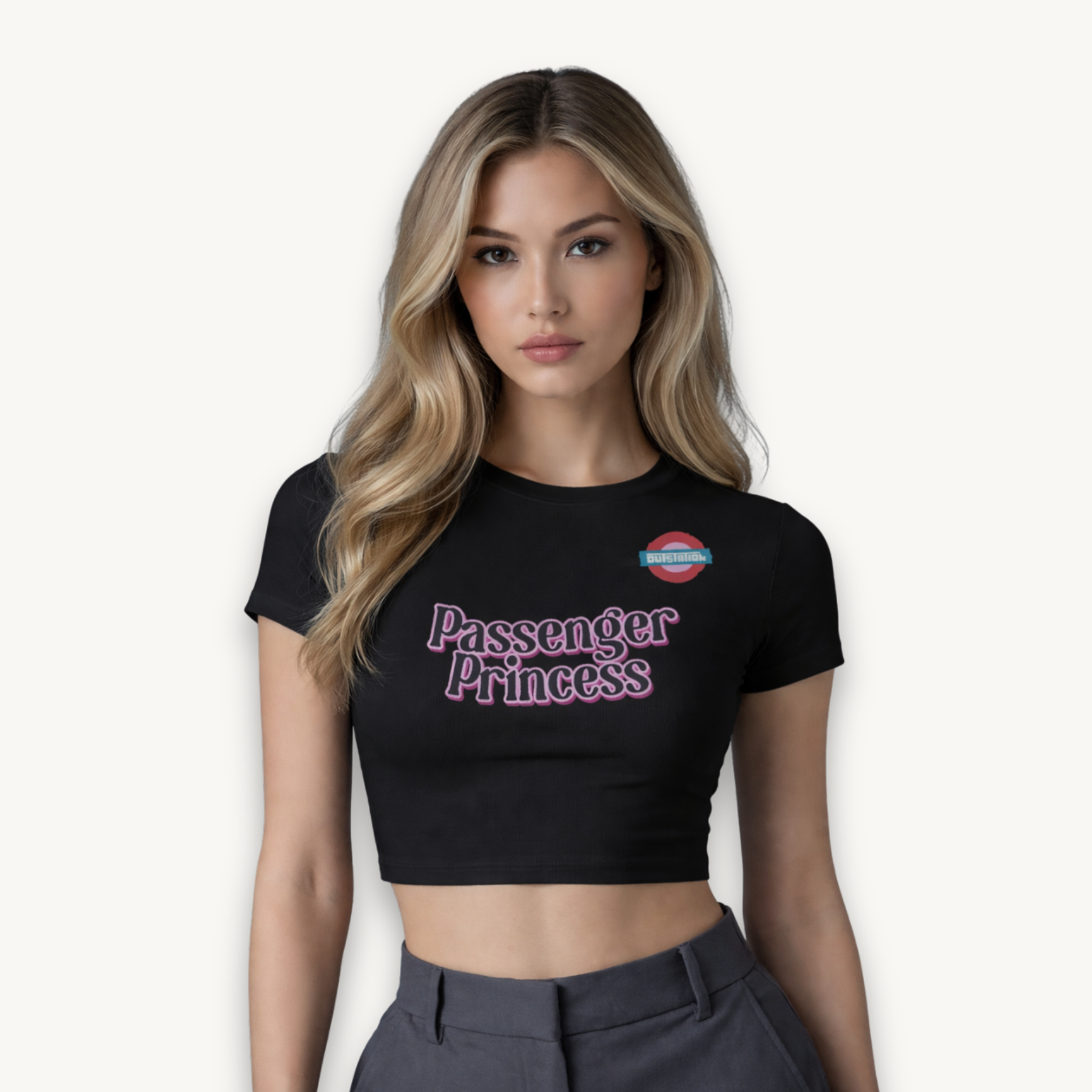 OutStation Passenger Princess Black Crop Top
