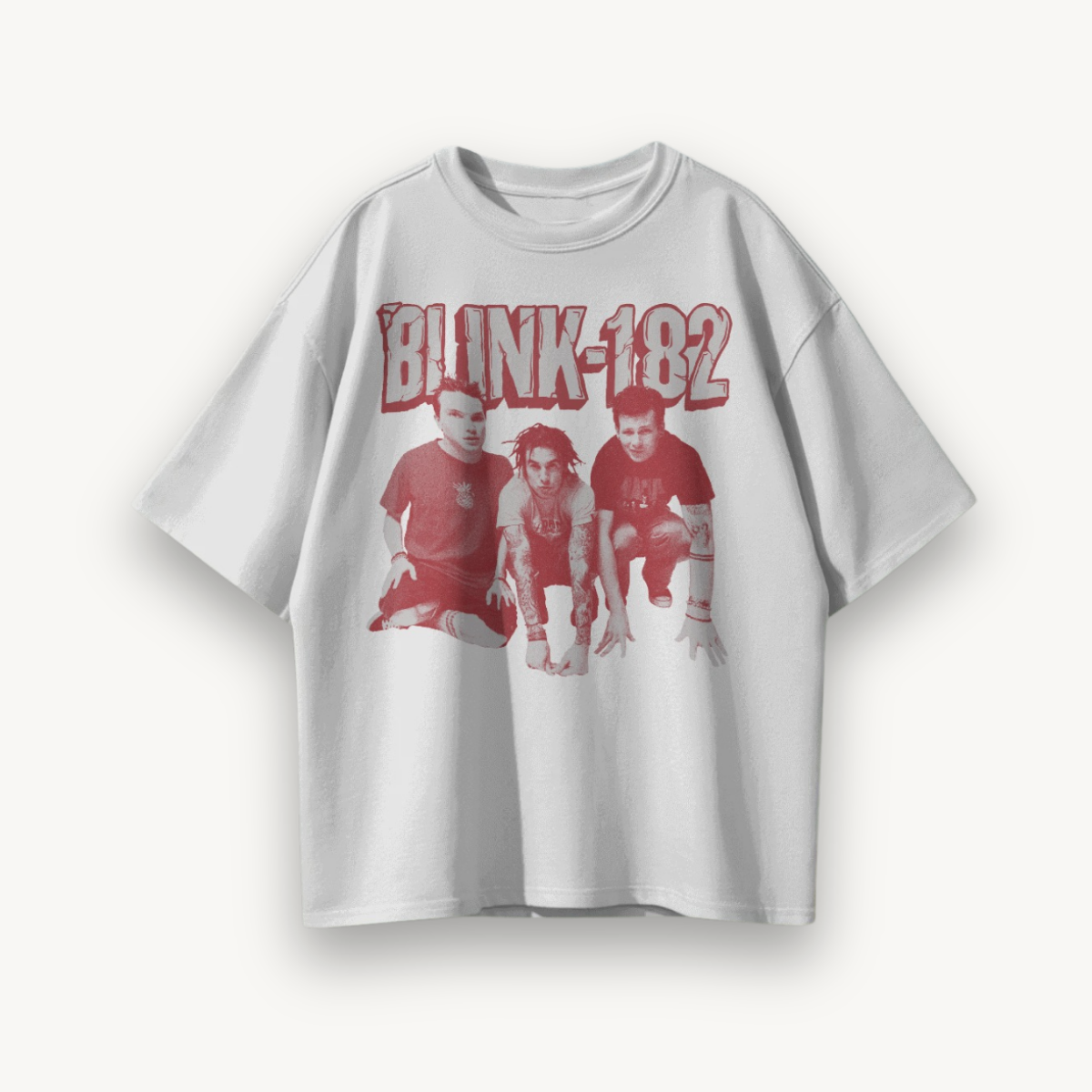 Blink-182 Untitled Era White Oversized Tee
