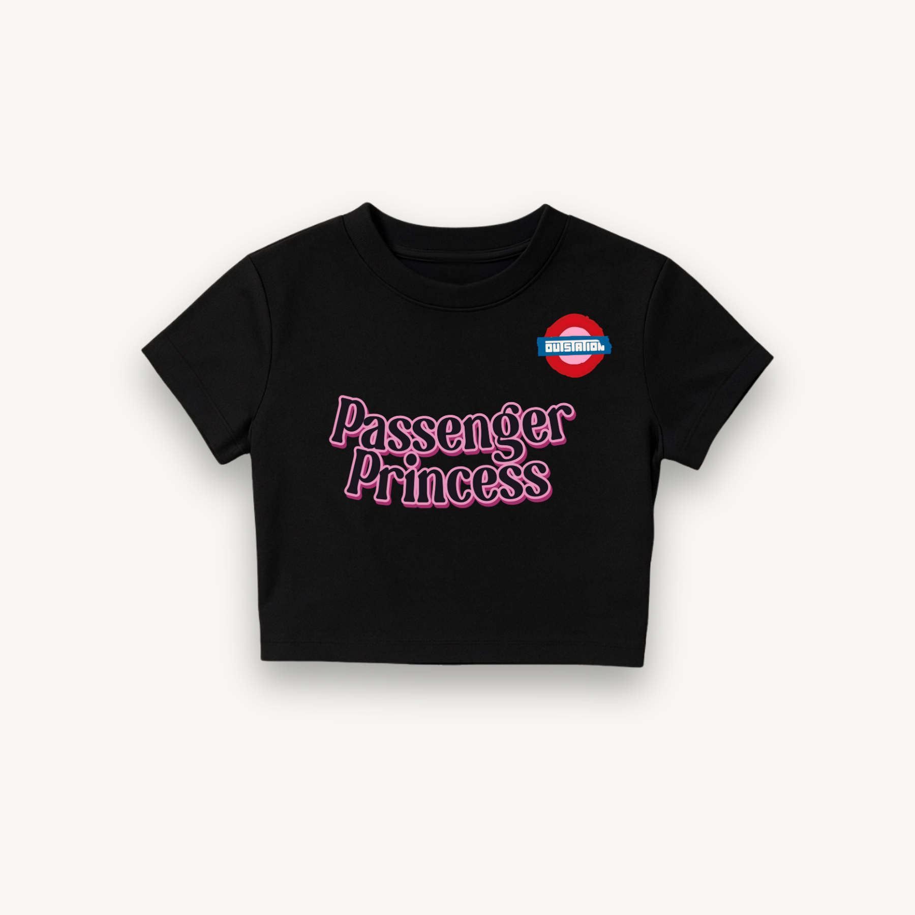 OutStation Passenger Princess Black Crop Top