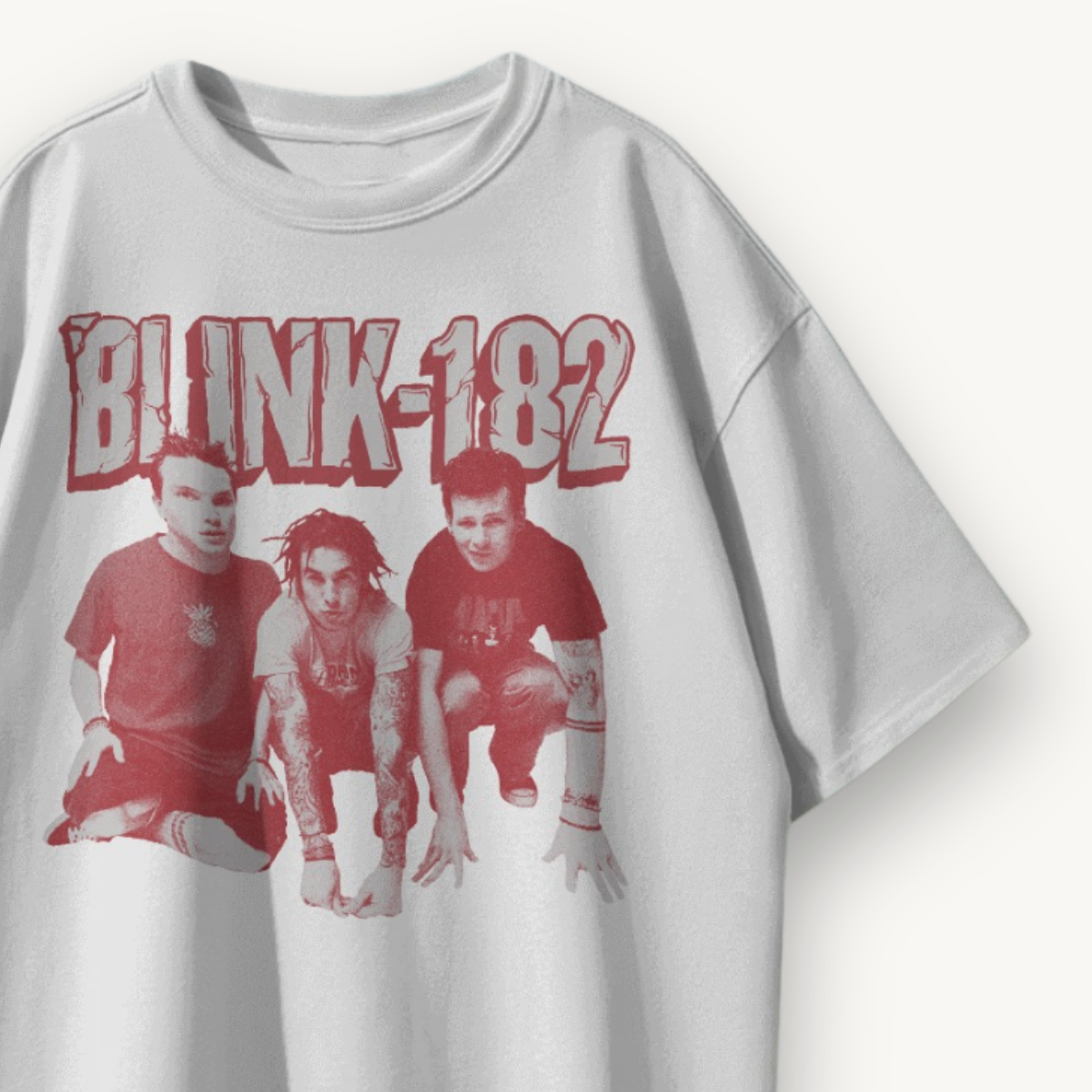 Blink-182 Untitled Era White Oversized Tee