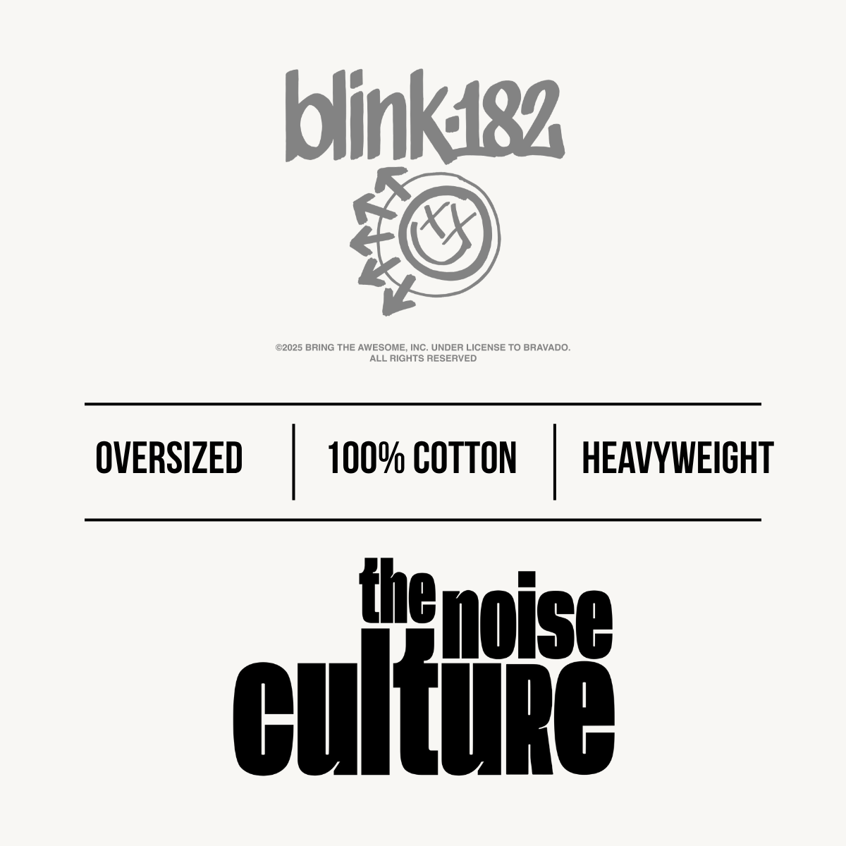 Blink-182 Cheshire Reborn White Oversized Tee
