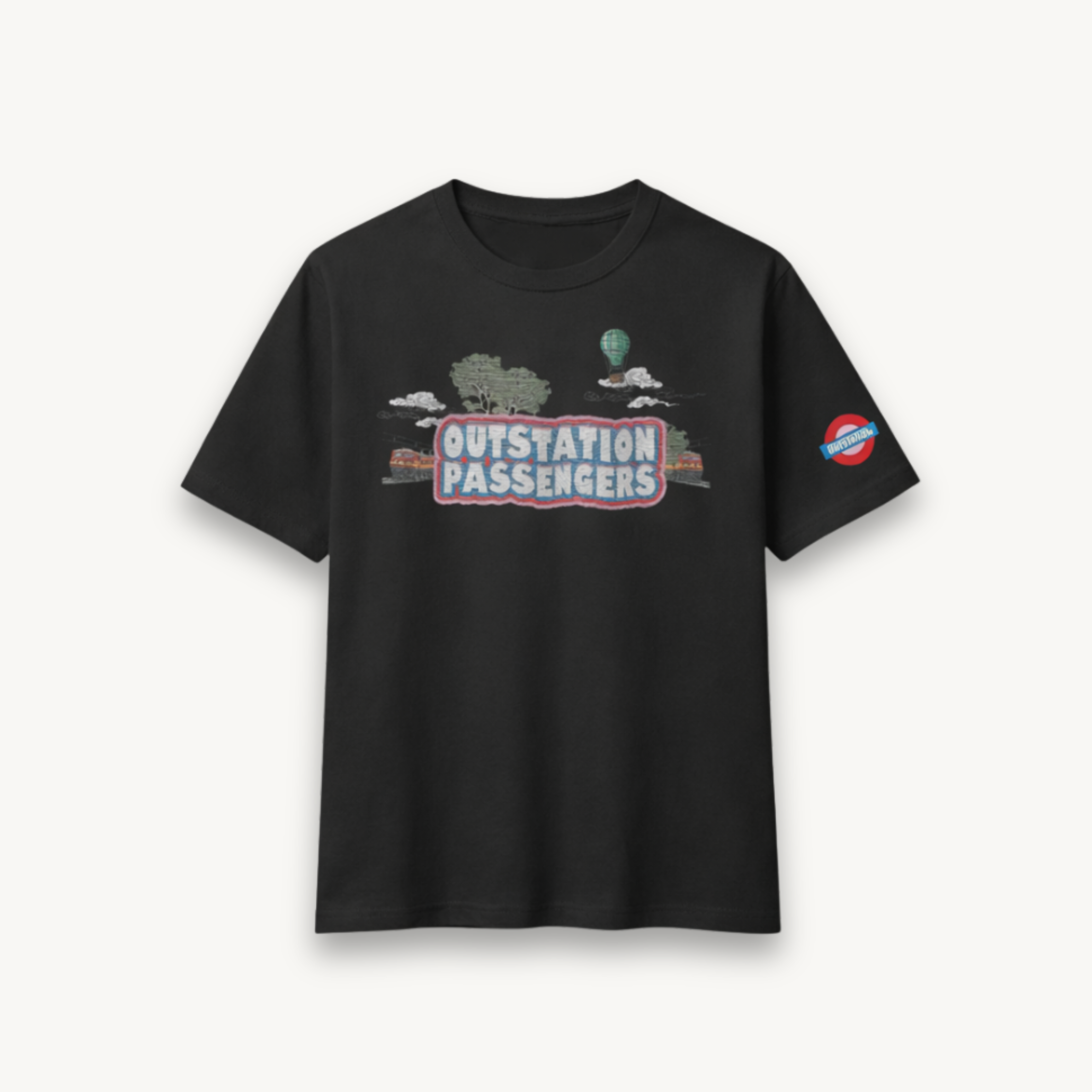 OutStation Passengers Black Regular Tee