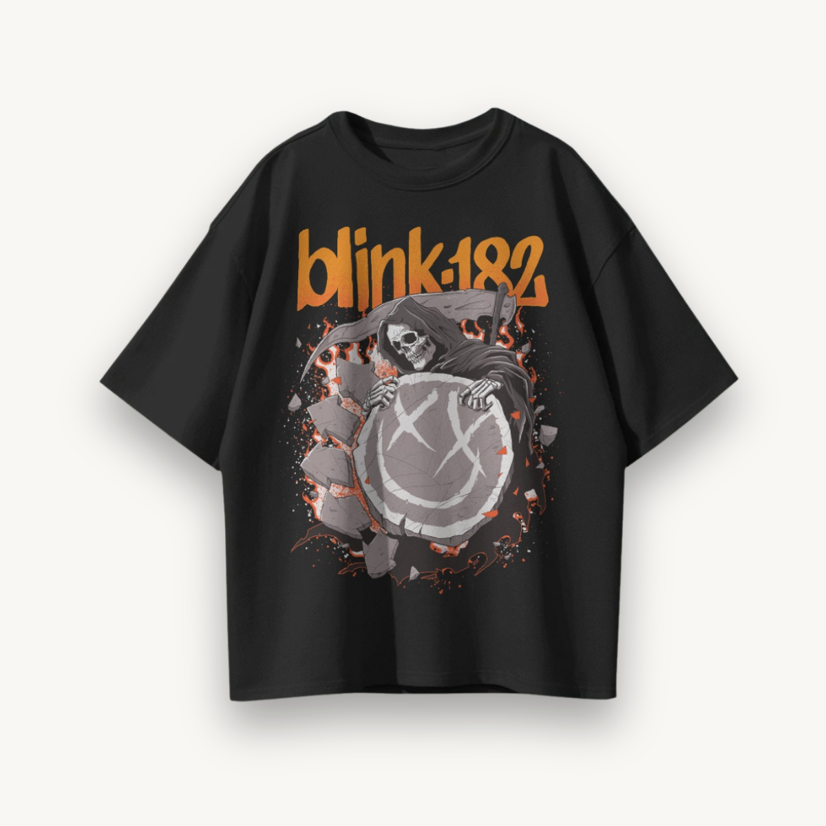 Blink-182 The Reaper Returns Black Oversized Tee