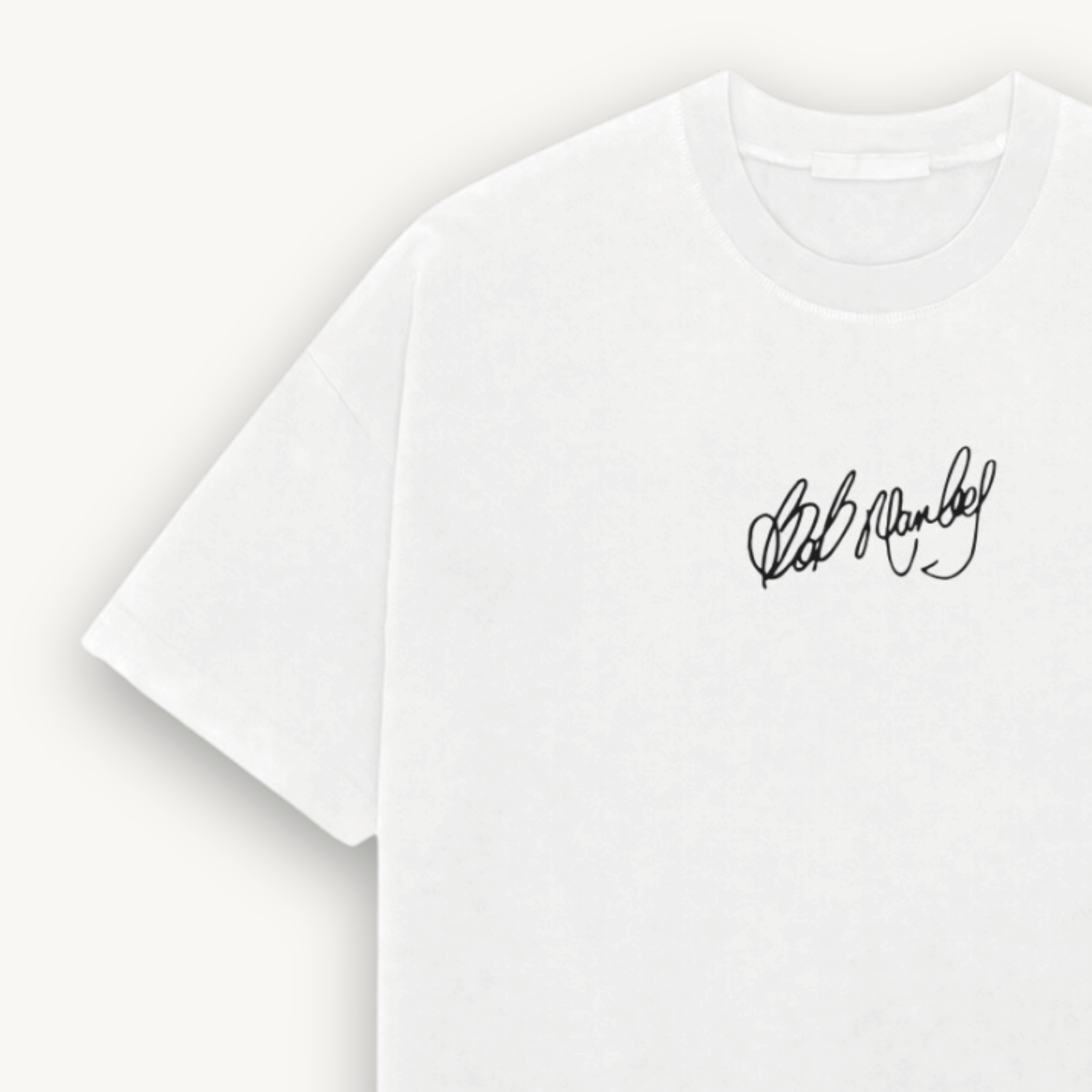 Bob Marley Feel Alright White Relaxed Tee