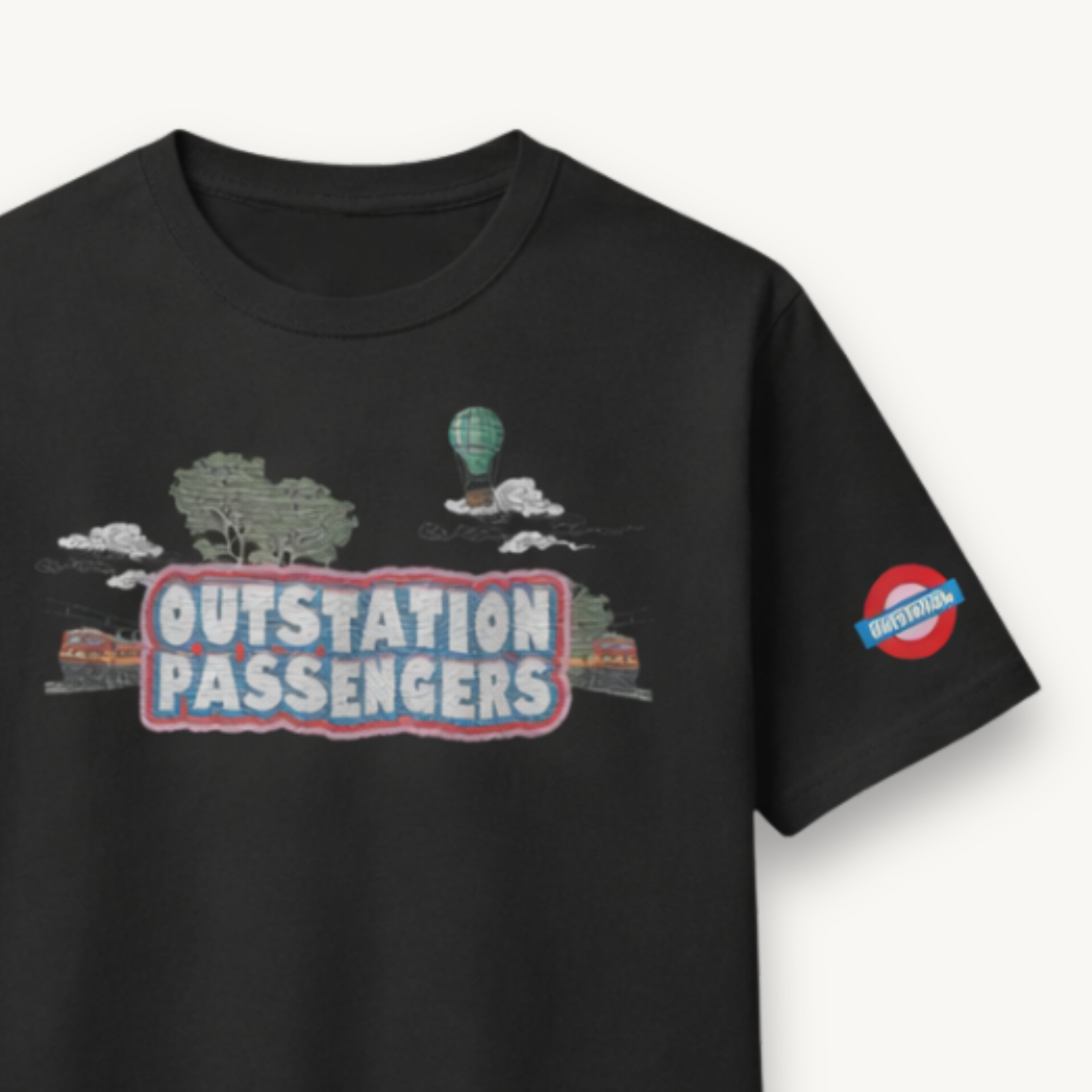 OutStation Passengers Black Regular Tee