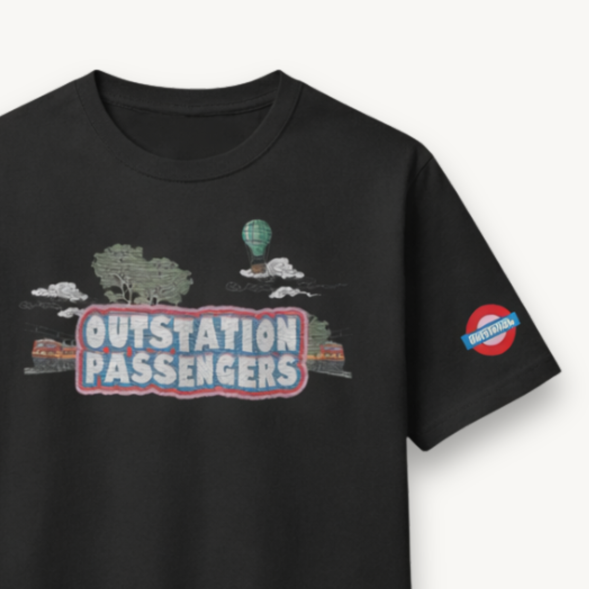 OutStation Passengers Black Regular Tee