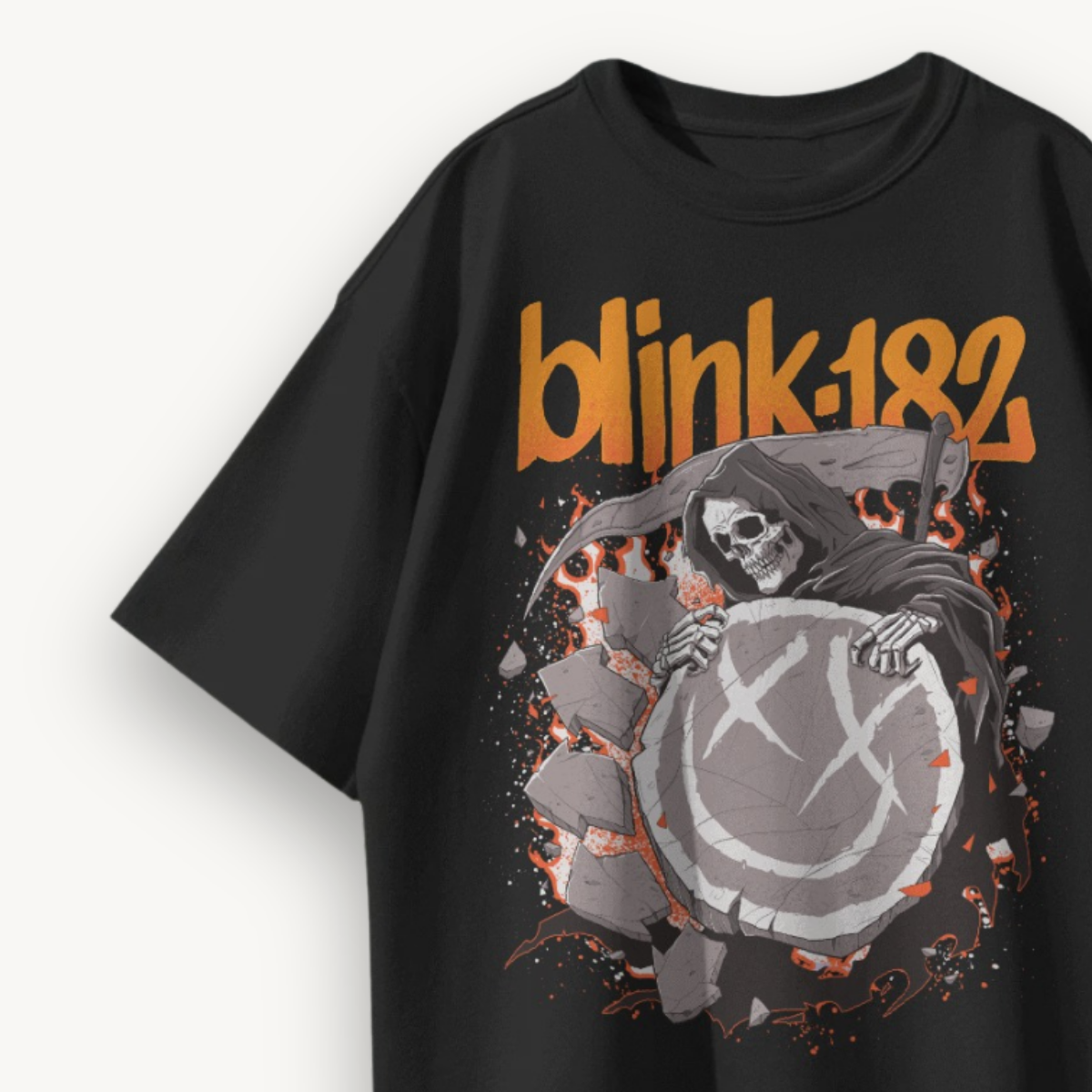 Blink-182 The Reaper Returns Black Oversized Tee