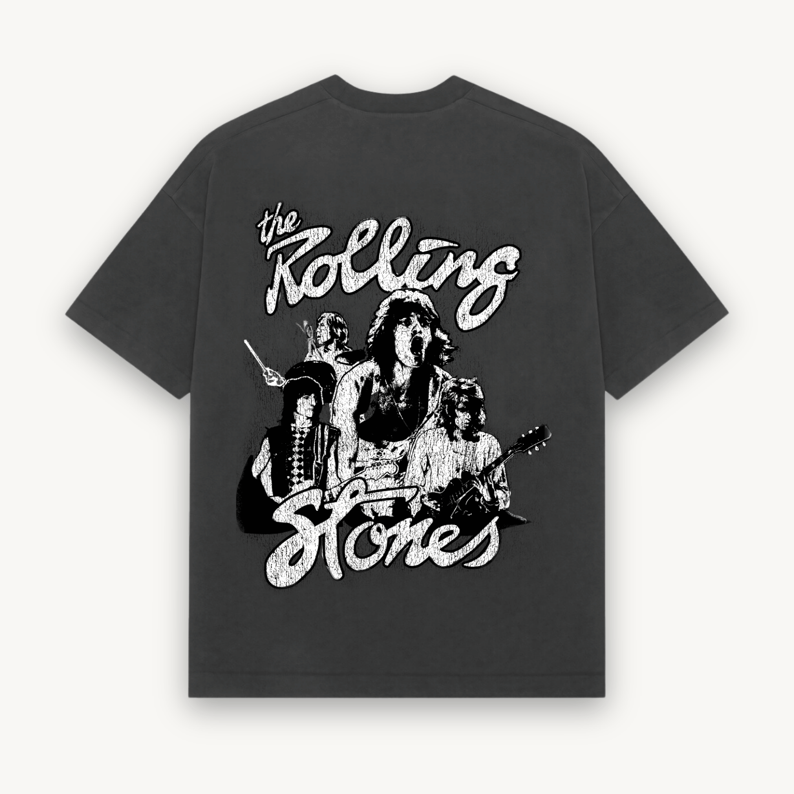 The Rolling Stones New Vintage Black Relaxed Tee