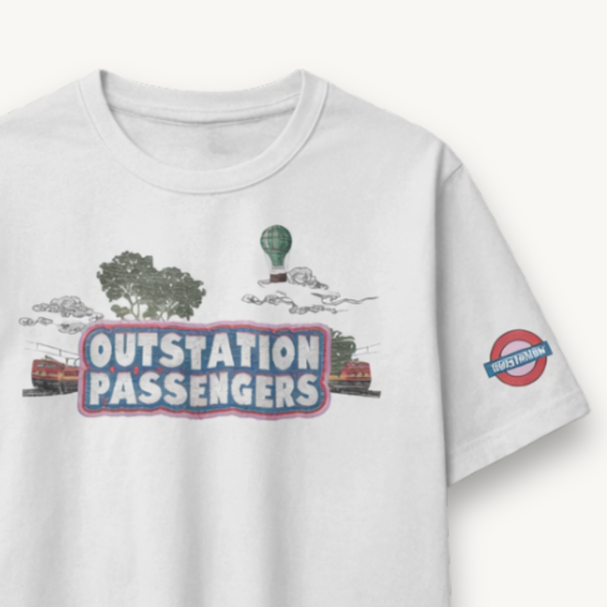 OutStation Passengers White Regular Tee