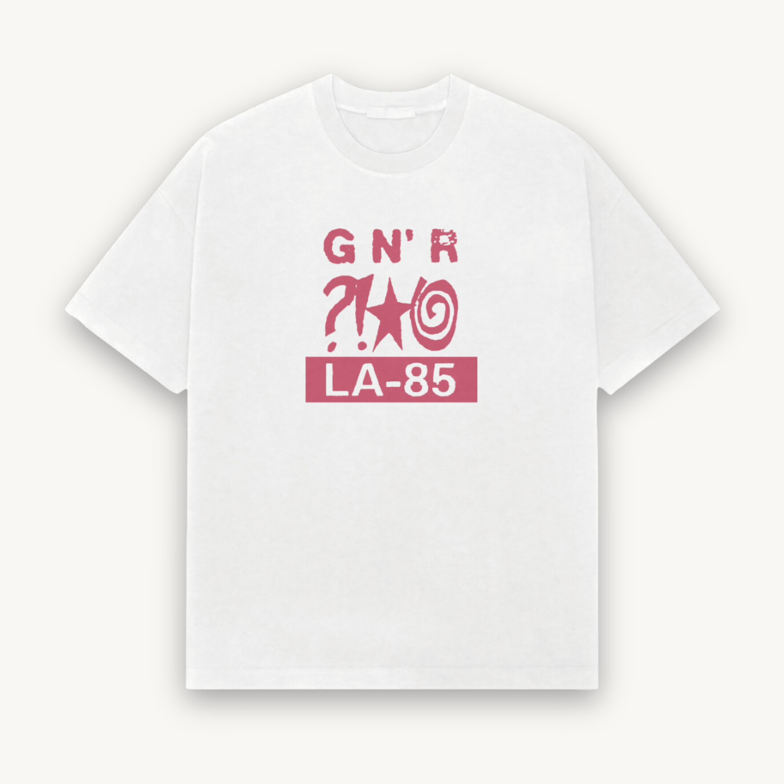 Guns N' Roses LA-85 White Relaxed Tee