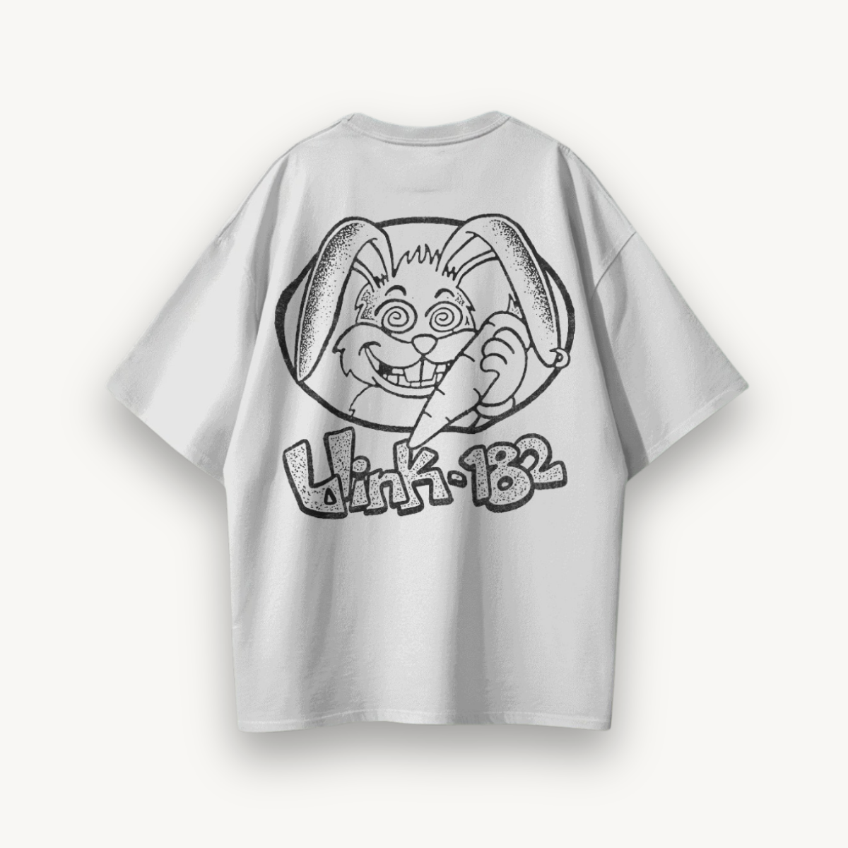 Blink-182 Original Bunny Sketch White Oversized Tee