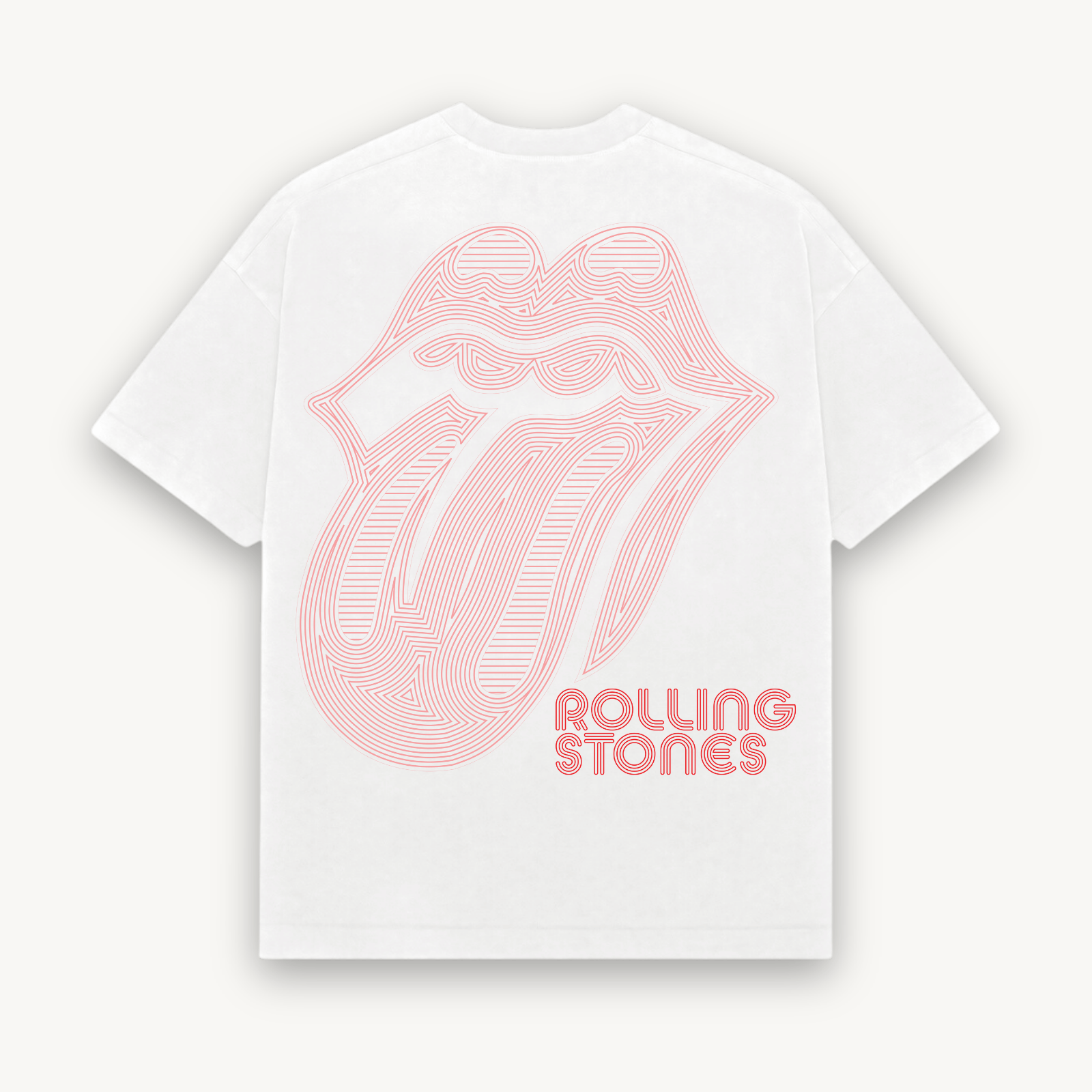 The Rolling Stones Tongue White Relaxed Tee