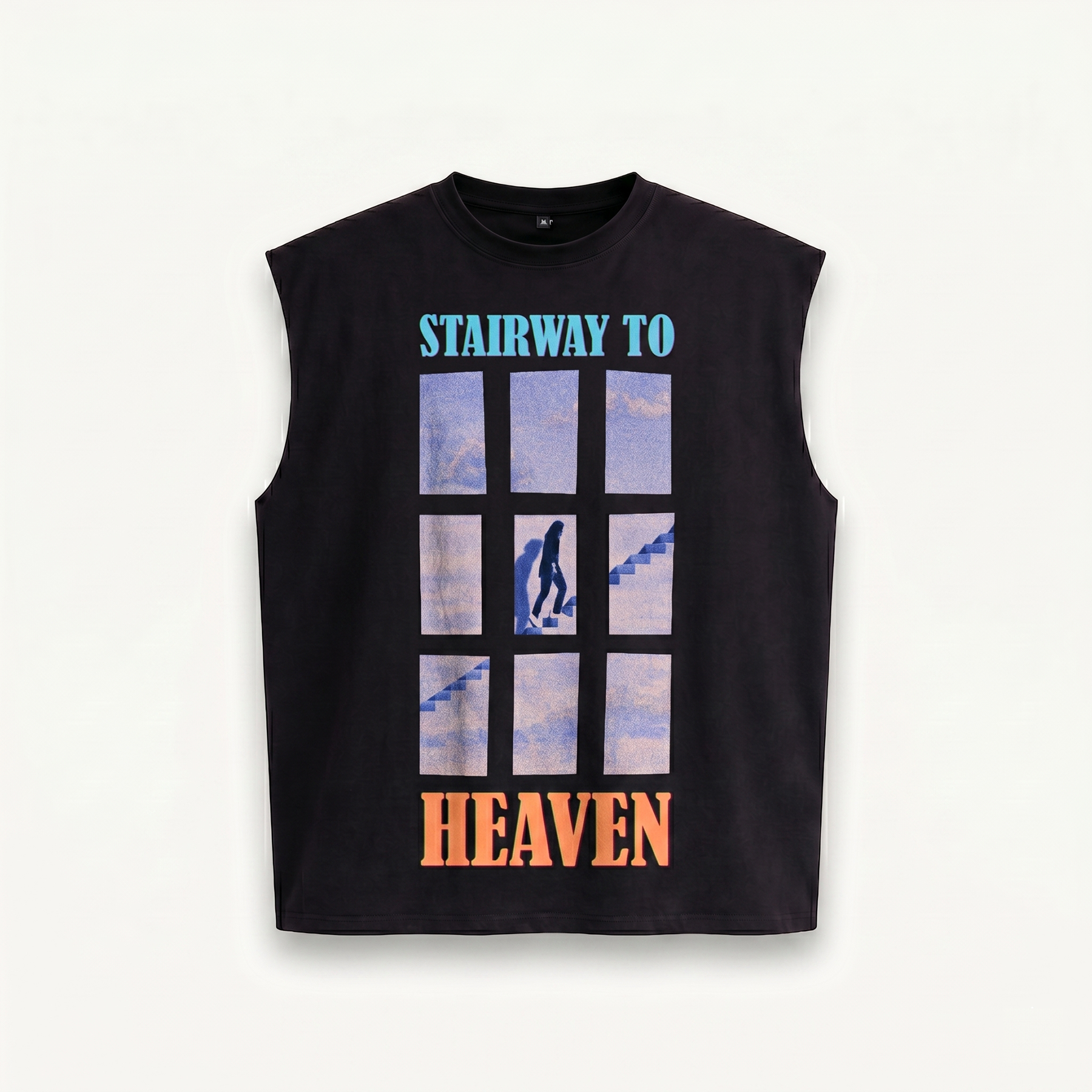 TNC Stairway to Heaven Ascension Black Oversized Muscle Tee