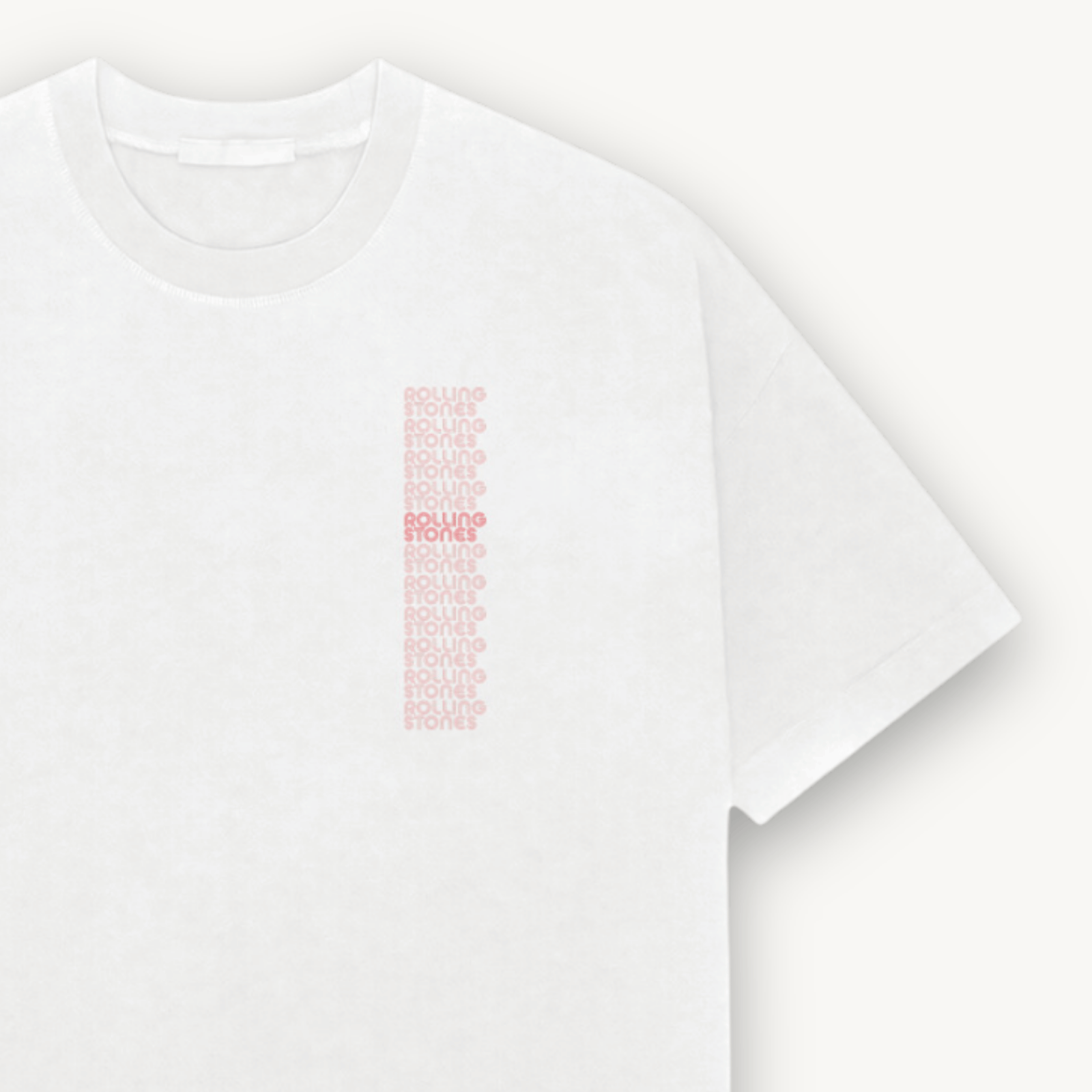 The Rolling Stones Tongue White Relaxed Tee