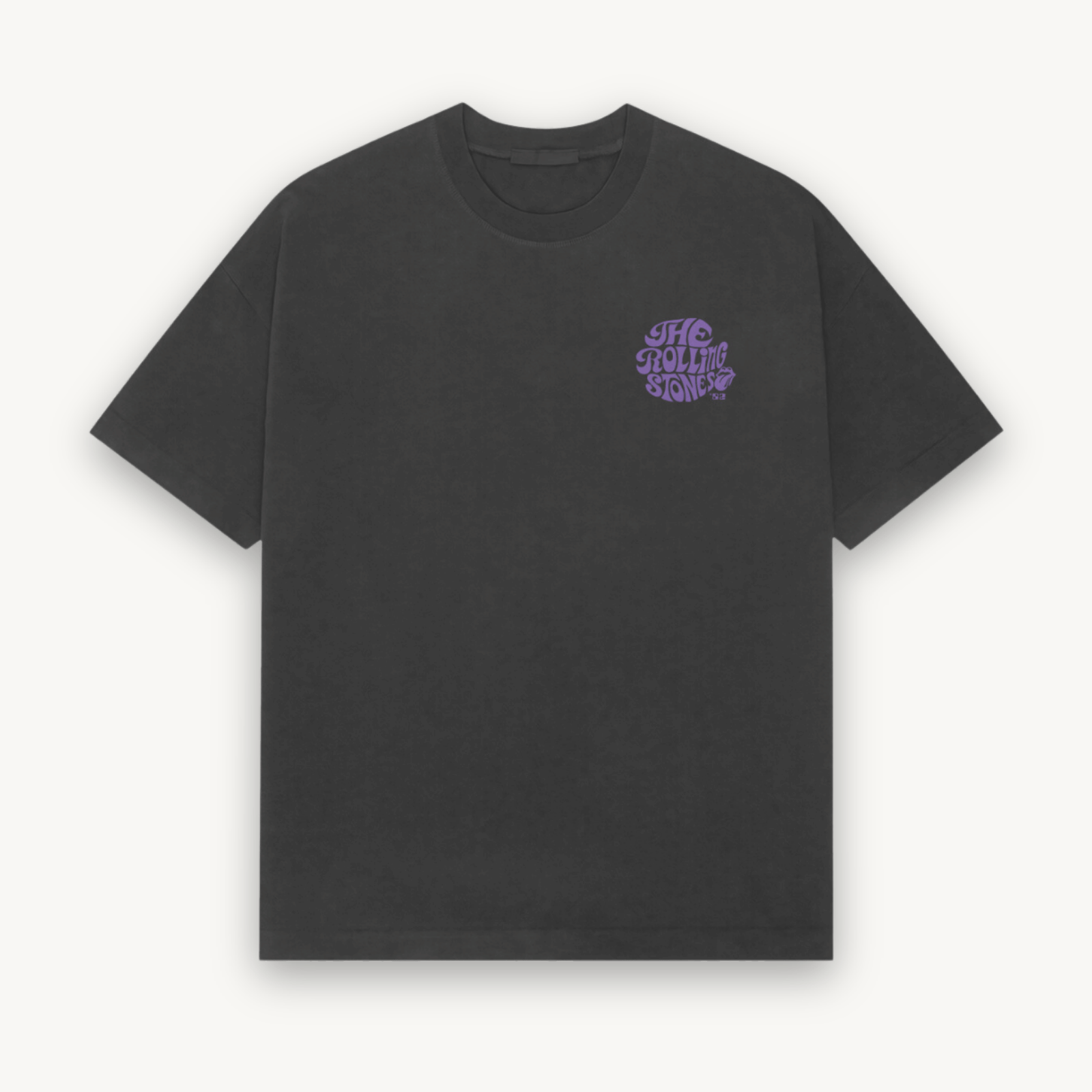 The Rolling Stones Logo Black Relaxed Tee