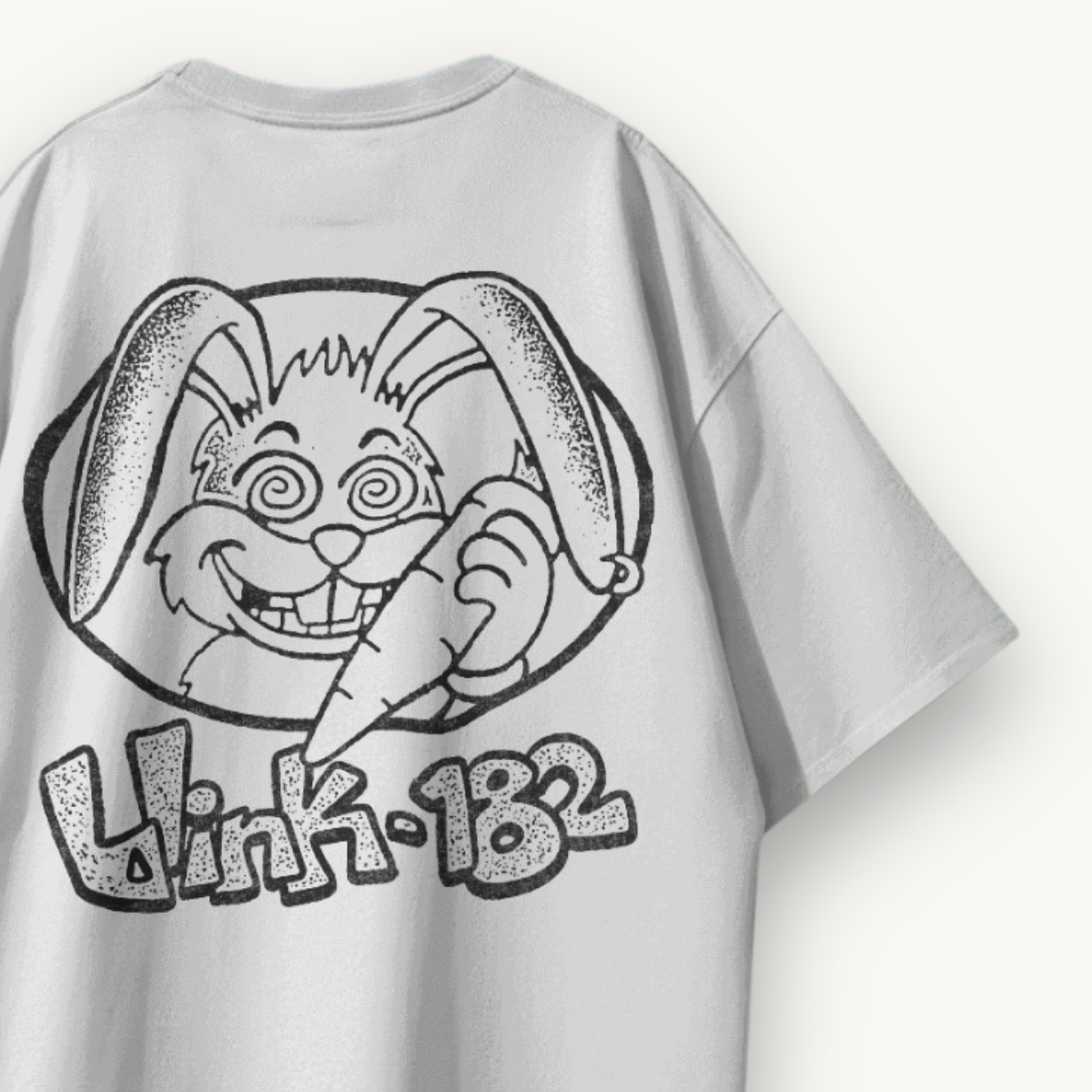Blink-182 Original Bunny Sketch White Oversized Tee