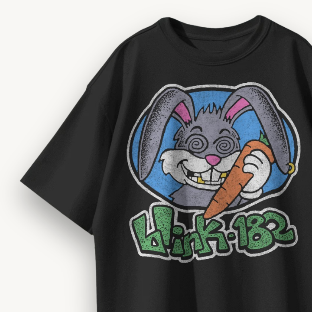 Blink-182 Pop Punk Mascot Black Oversized Tee