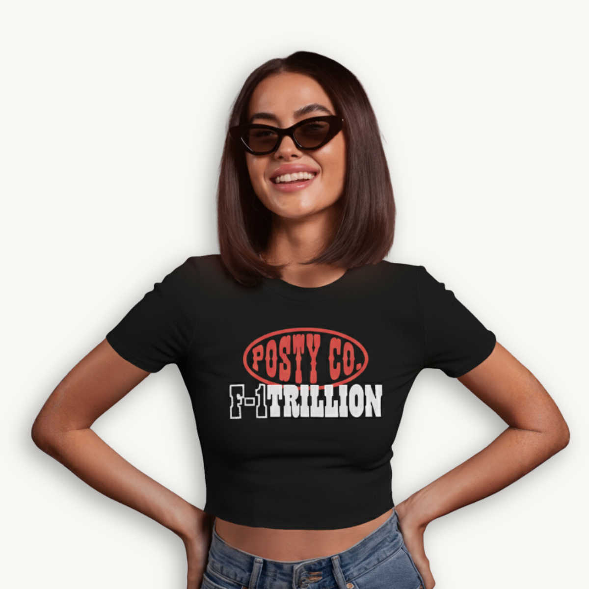 Post Malone F-1 Trillion Black Crop Top