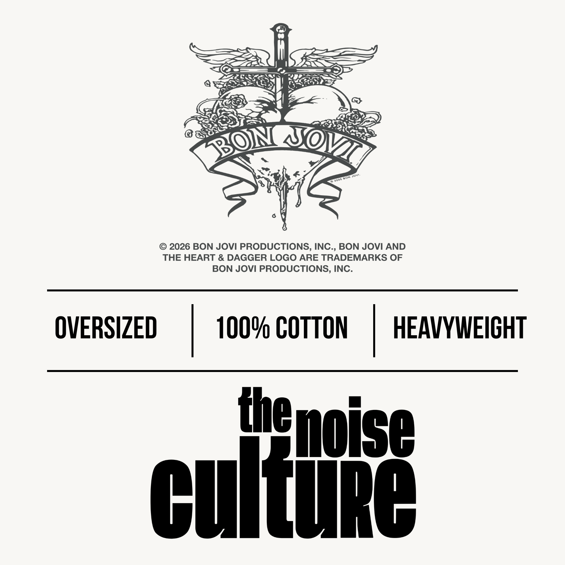 Bon Jovi American Tour Motorcycle White Oversized Tee