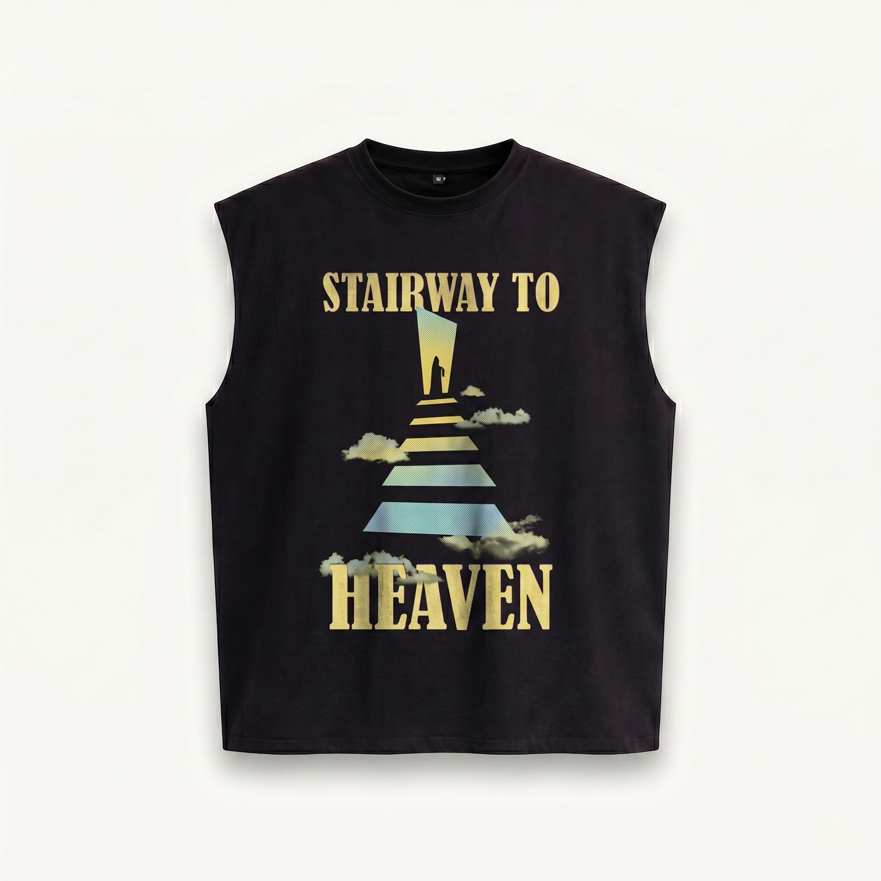 TNC Stairway to Heaven Passage Black Oversized Muscle Tee