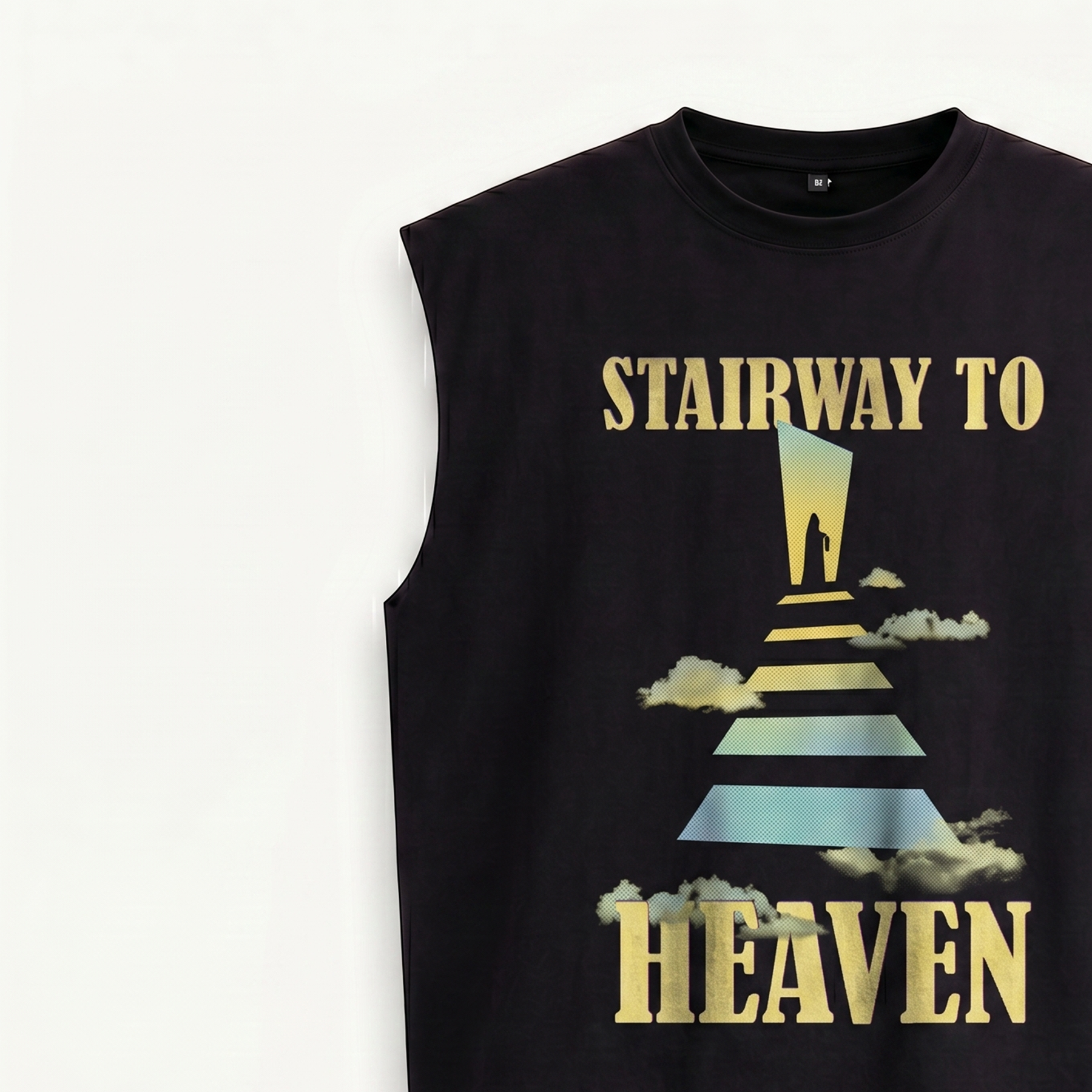 TNC Stairway to Heaven Passage Black Oversized Muscle Tee
