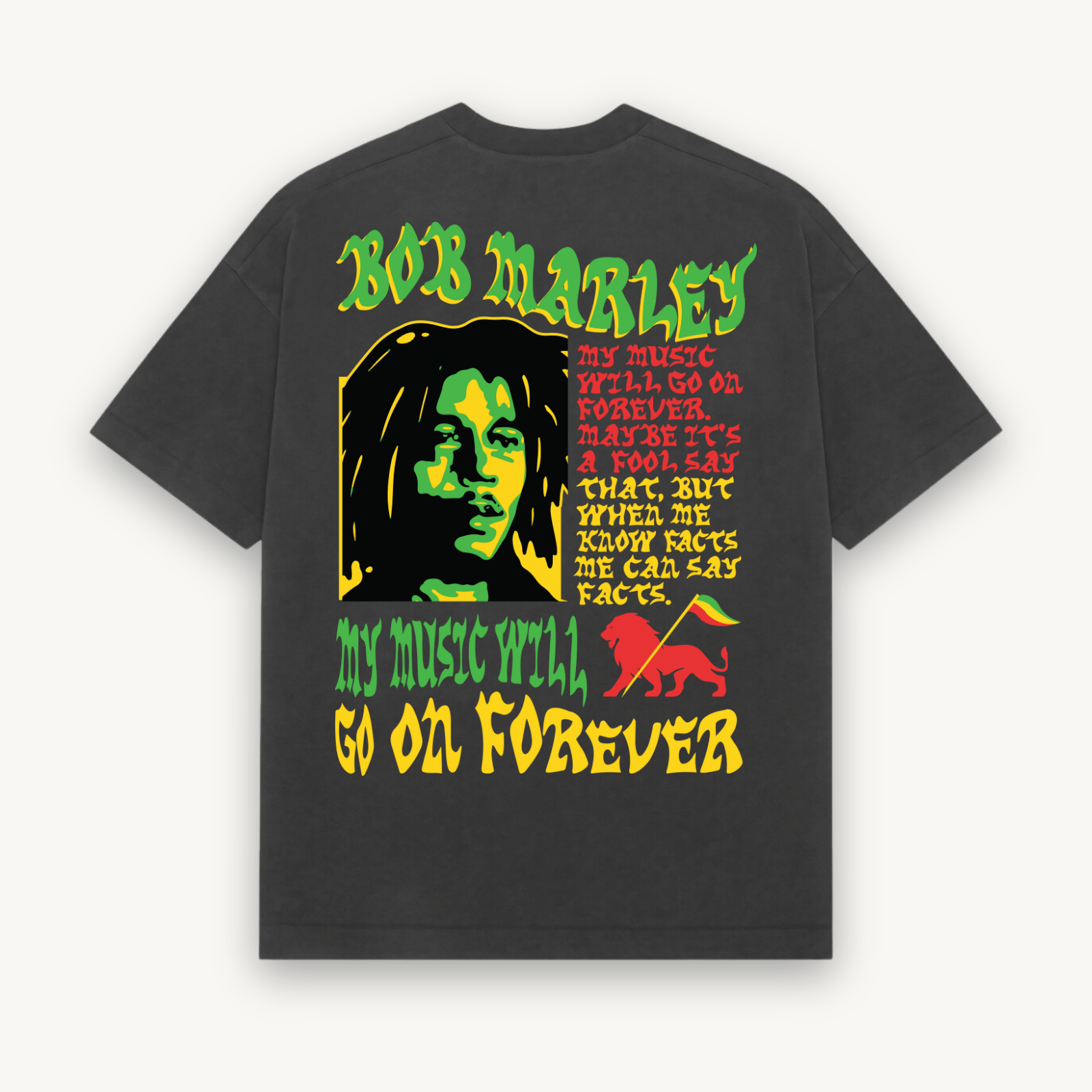 Bob Marley Forever Black Relaxed Tee