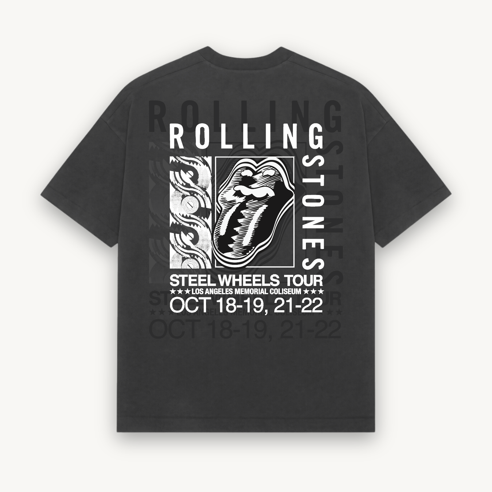 The Rolling Stones Bootleg Black Relaxed Tee
