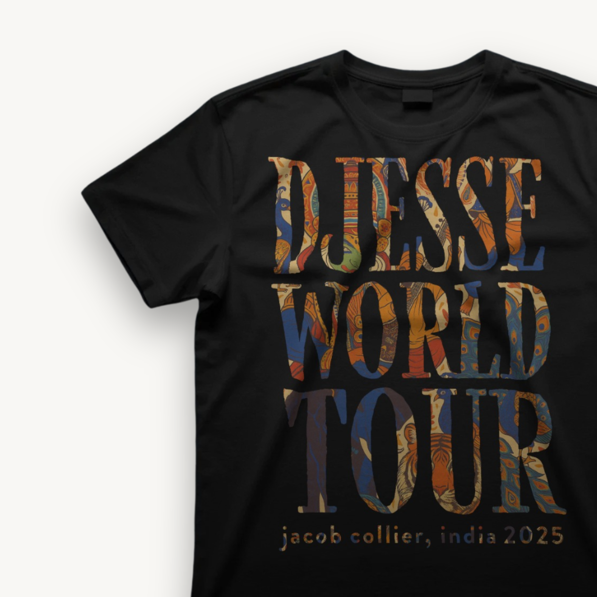 Jacob Collier Djesse World Tour India '25 Black Regular Tee