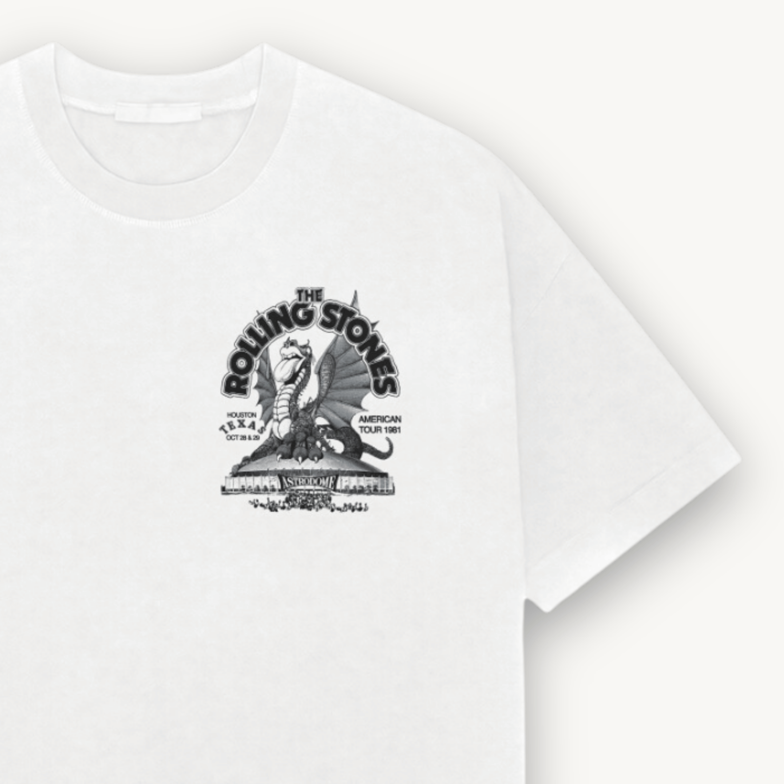 The Rolling Stones Huston White Relaxed Tee