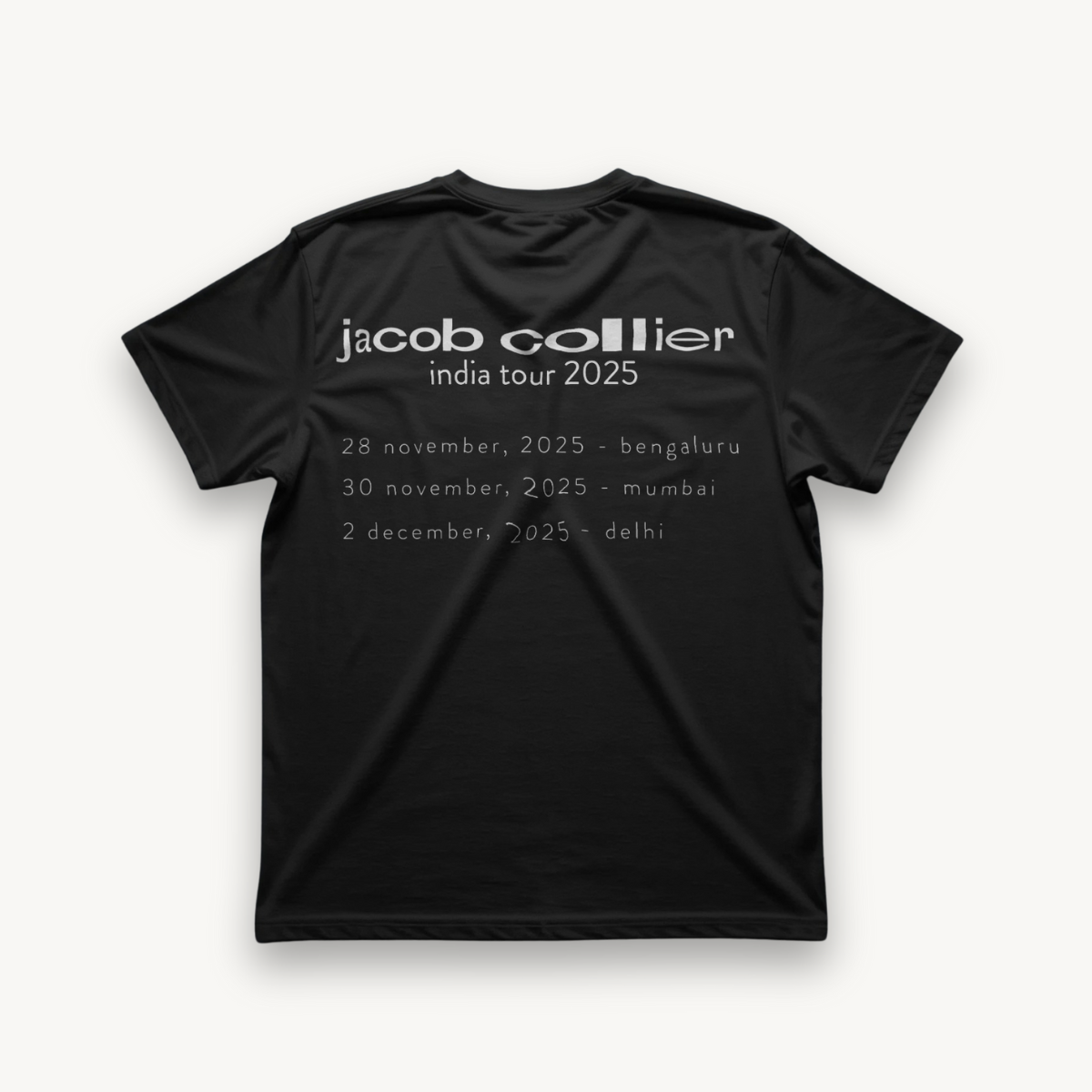 Jacob Collier Hindi Tour '25 Asia Square Black Regular Tee