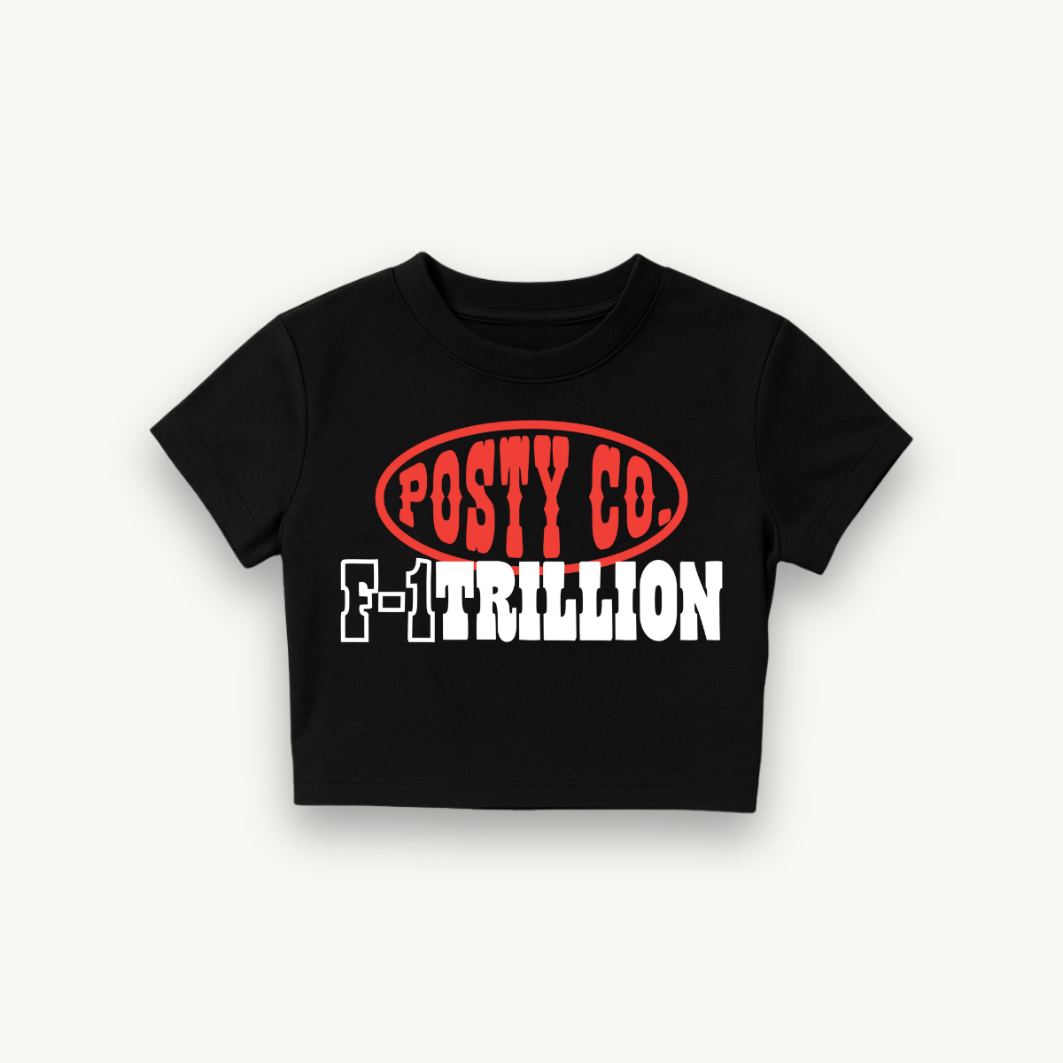 Post Malone F-1 Trillion Black Crop Top