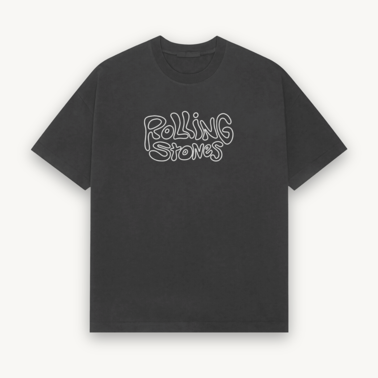 The Rolling Stones Stars Tongue Black Relaxed Tee