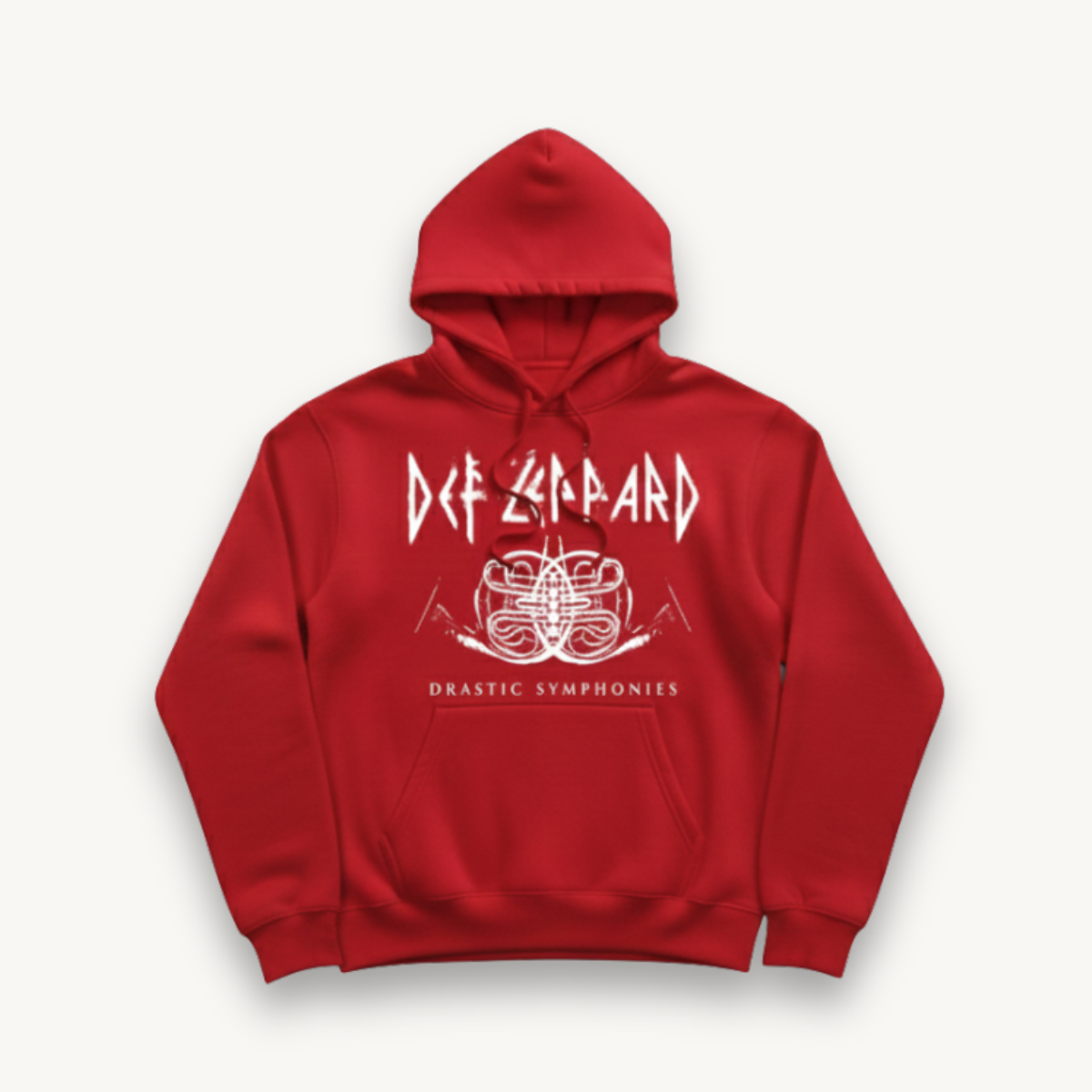 Def Leppard Symphony Logo Red Hoodie