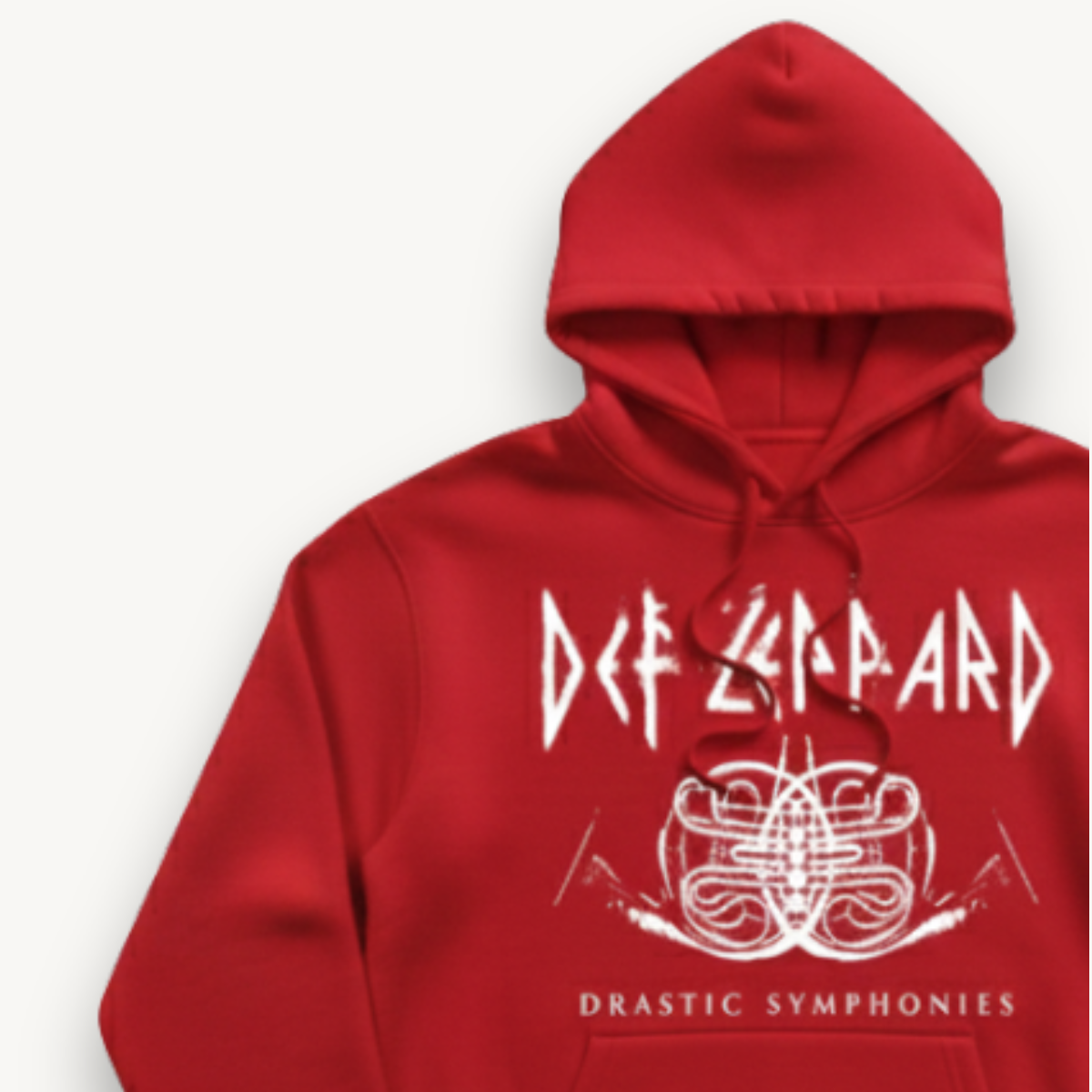 Def Leppard Symphony Logo Red Hoodie