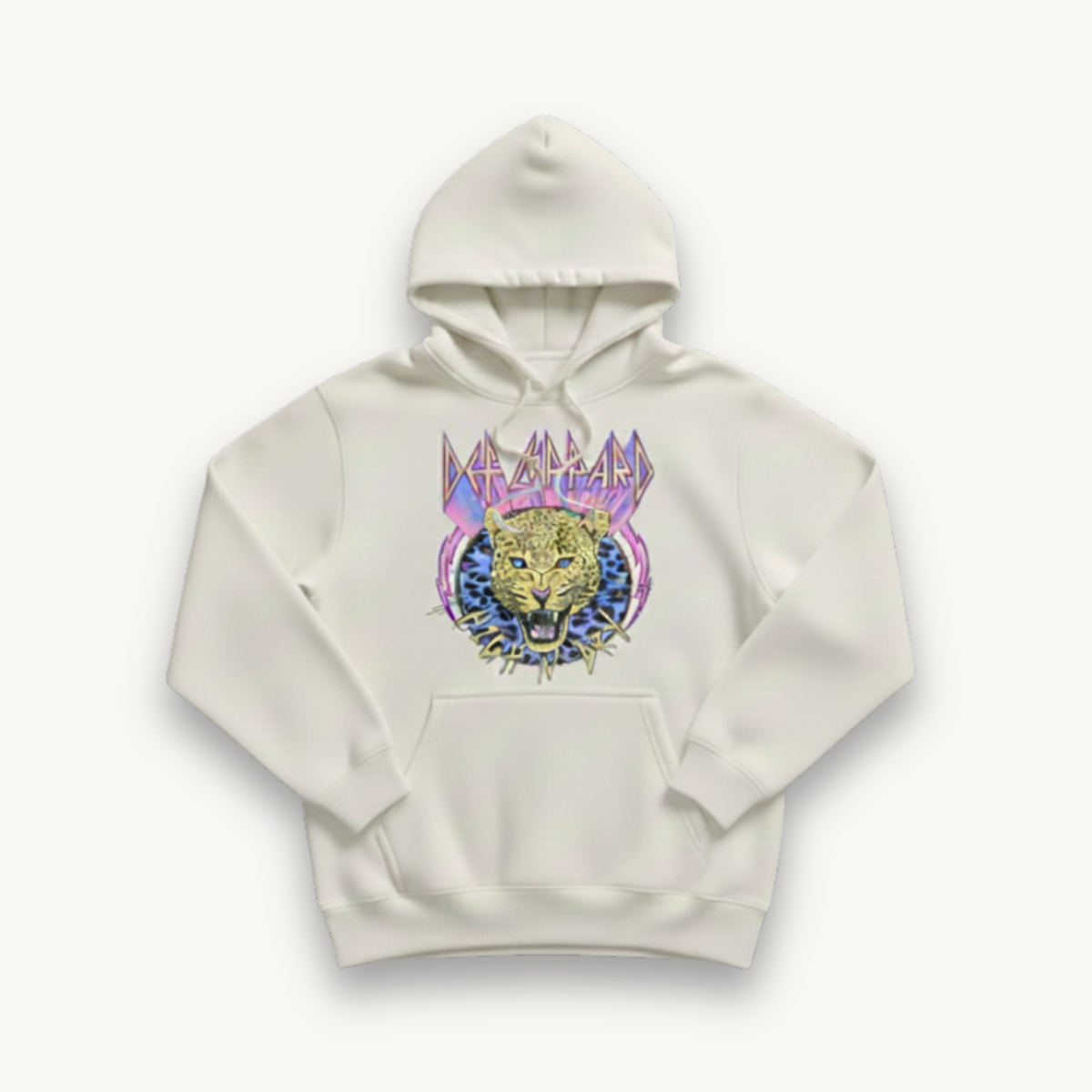 Def Leppard Leopard White Hoodie