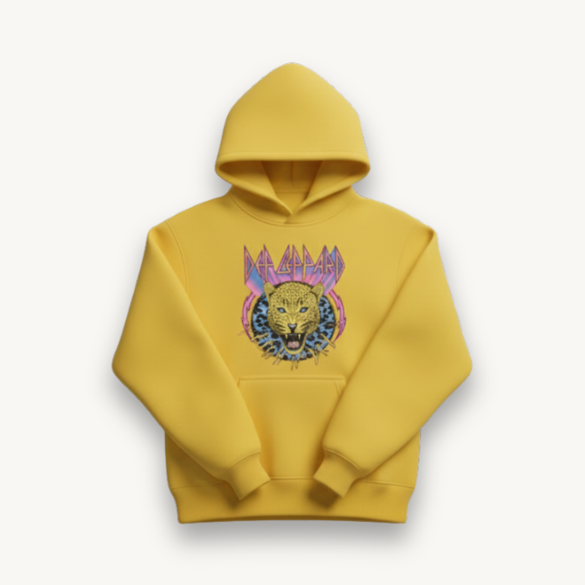 Def Leppard Leopard Mustard Hoodie