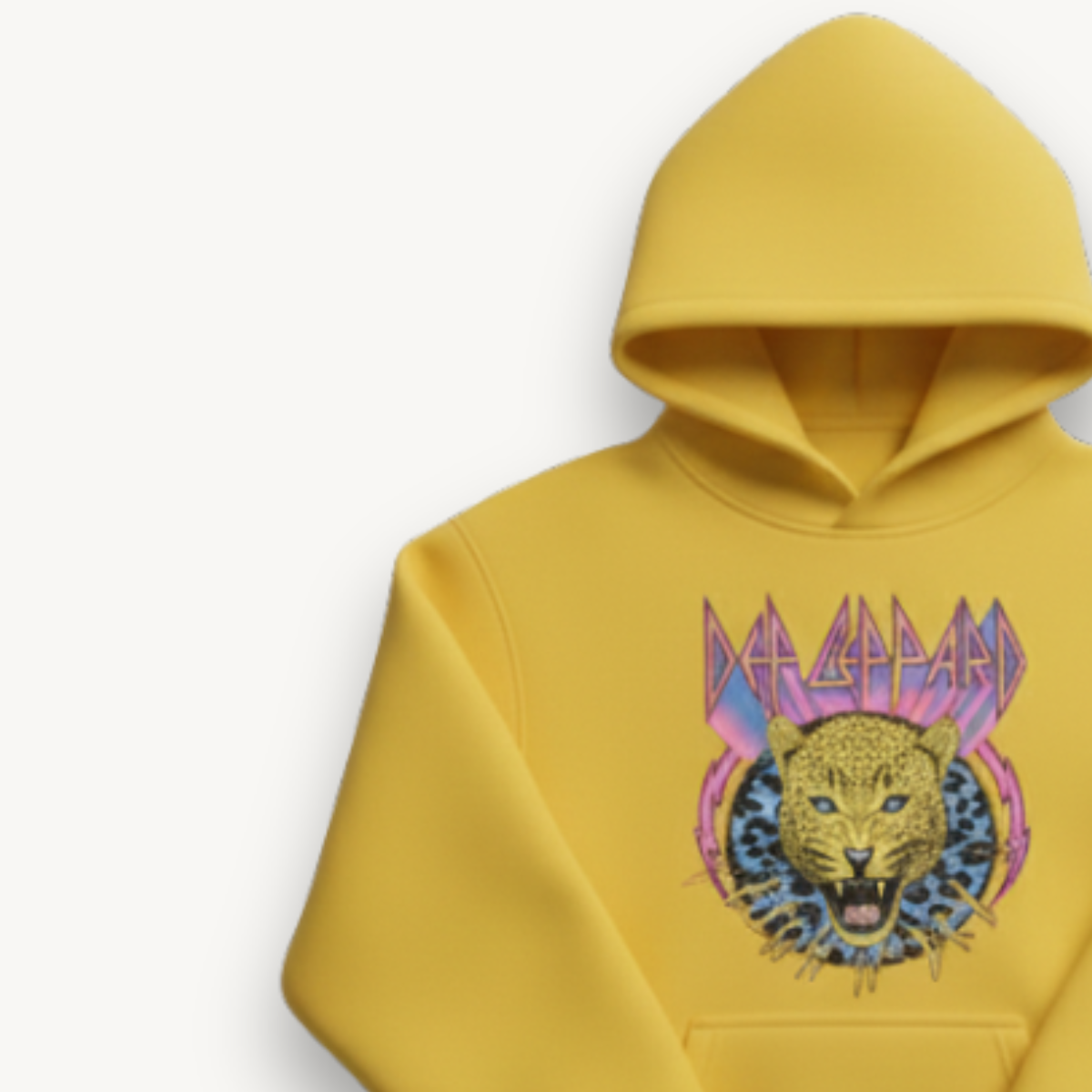 Def Leppard Leopard Mustard Hoodie