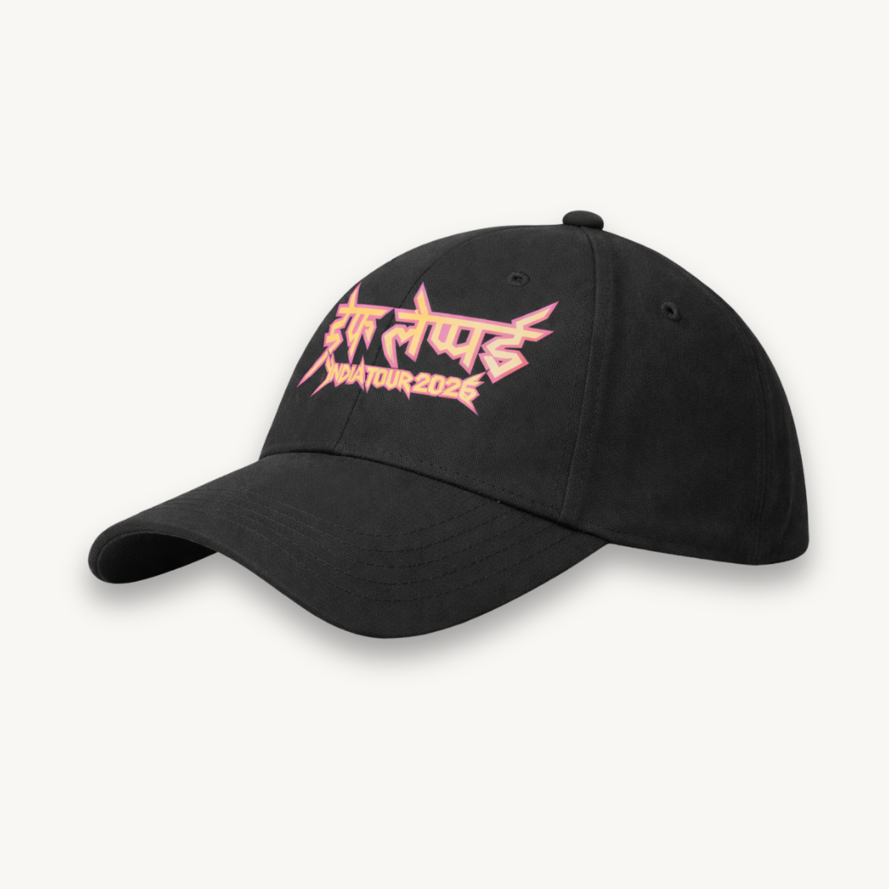 Def Leppard Logo India '26 Baseball Black Cap