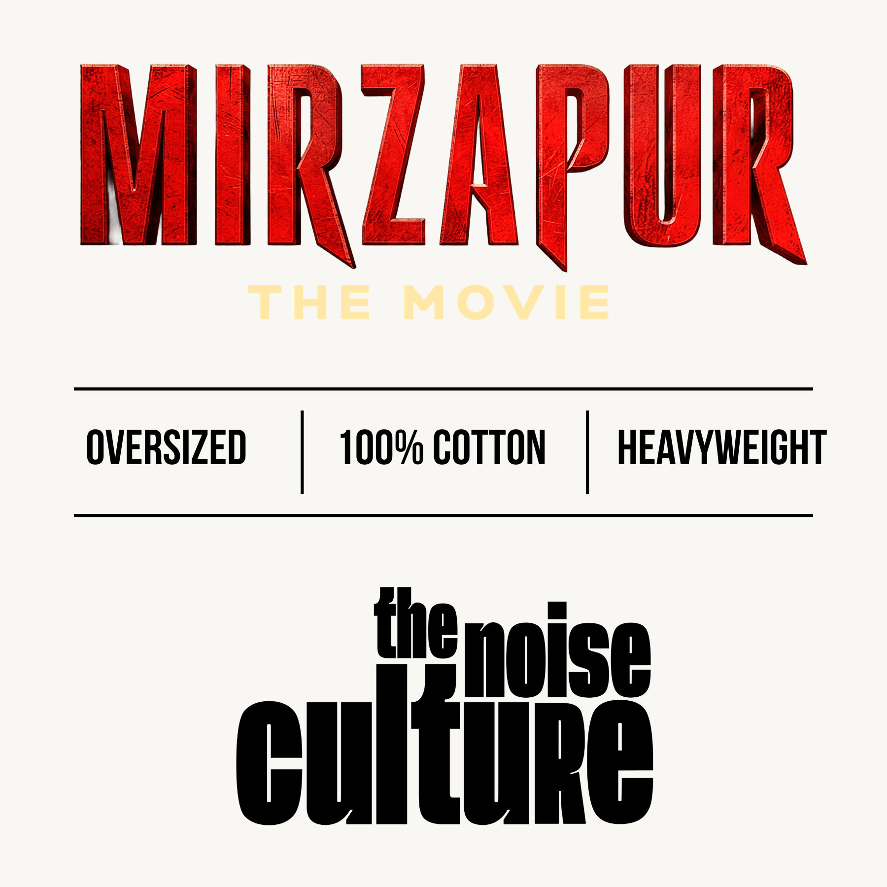Mirzapur The Movie Jalwa Hai Humara Black Oversized Tee