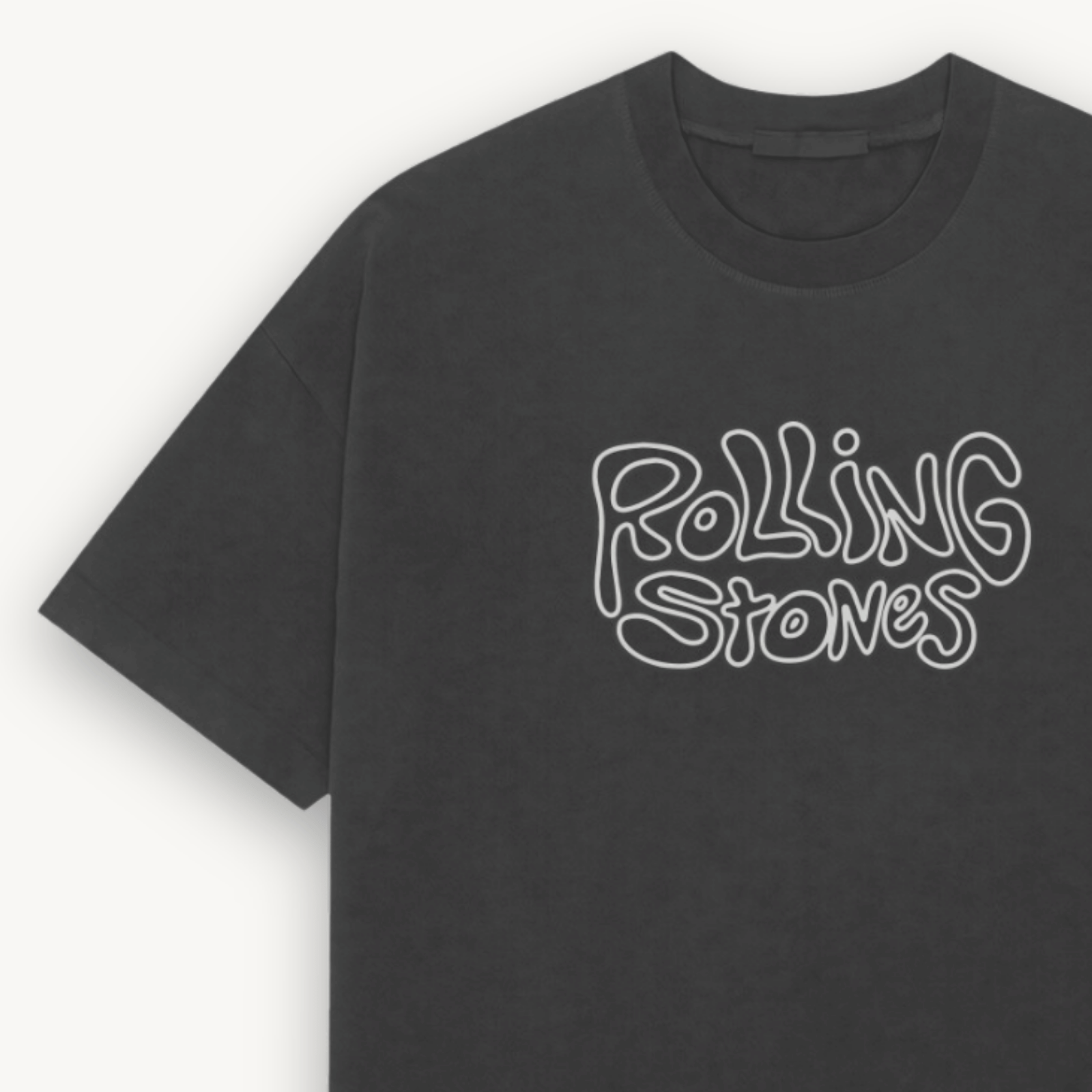 The Rolling Stones Stars Tongue Black Relaxed Tee