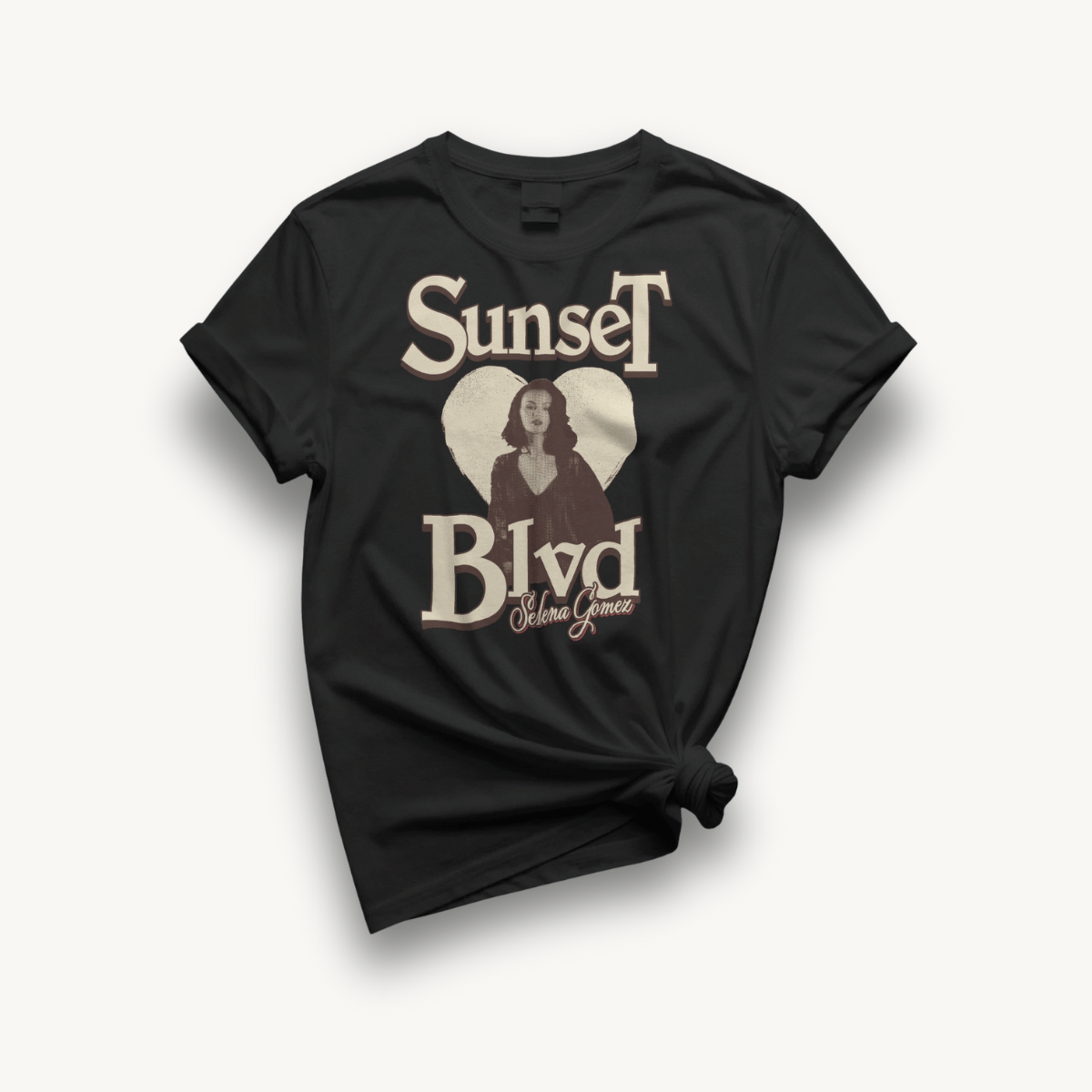 Selena Gomez Sunset Blvd. Black OS Tee